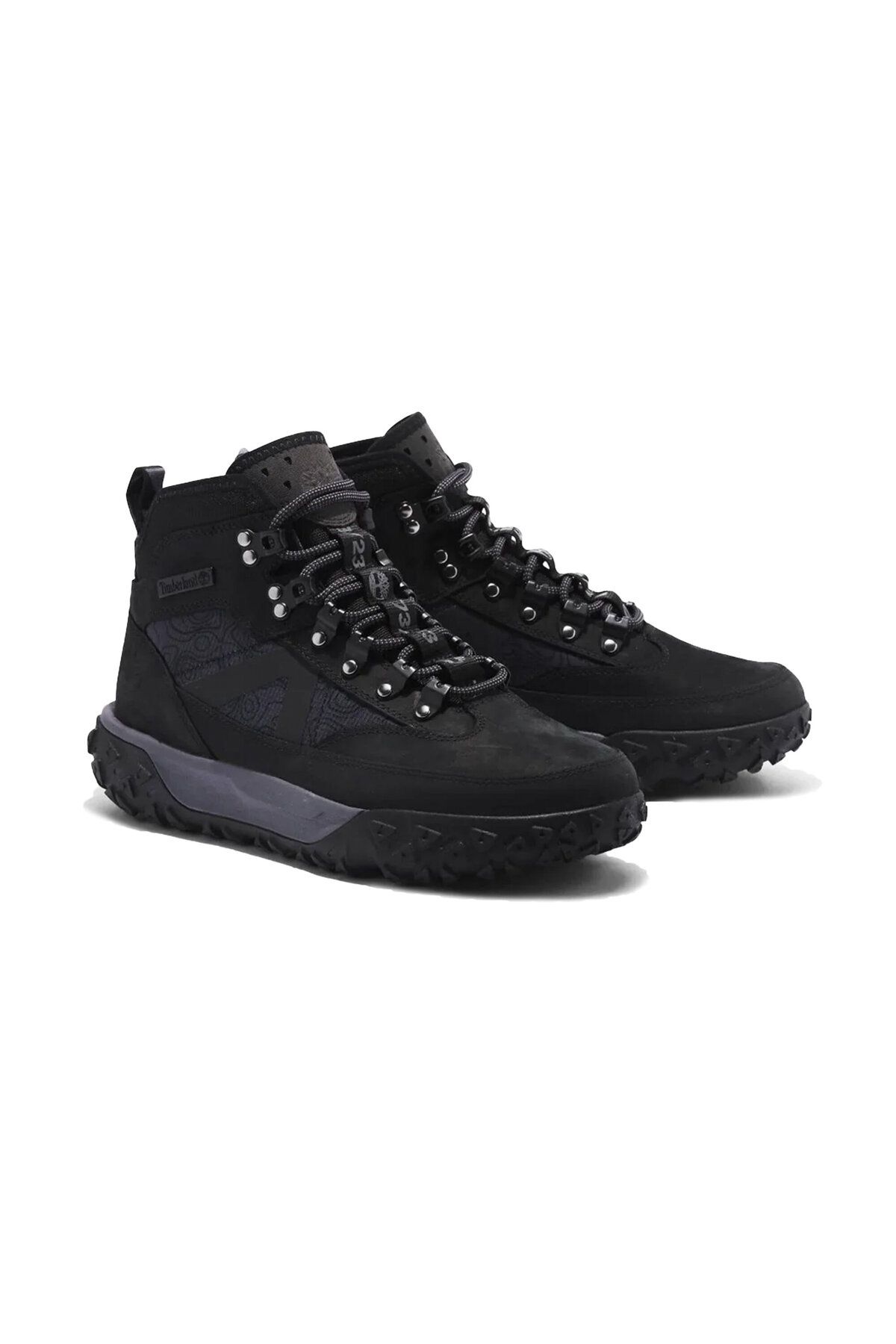 کفش های فضای باز مشکی مردانه بوت پیاده روی ضد آب Mid Lace Up چکمه و کوهنوردی TB0A5XRG0151 Timberland