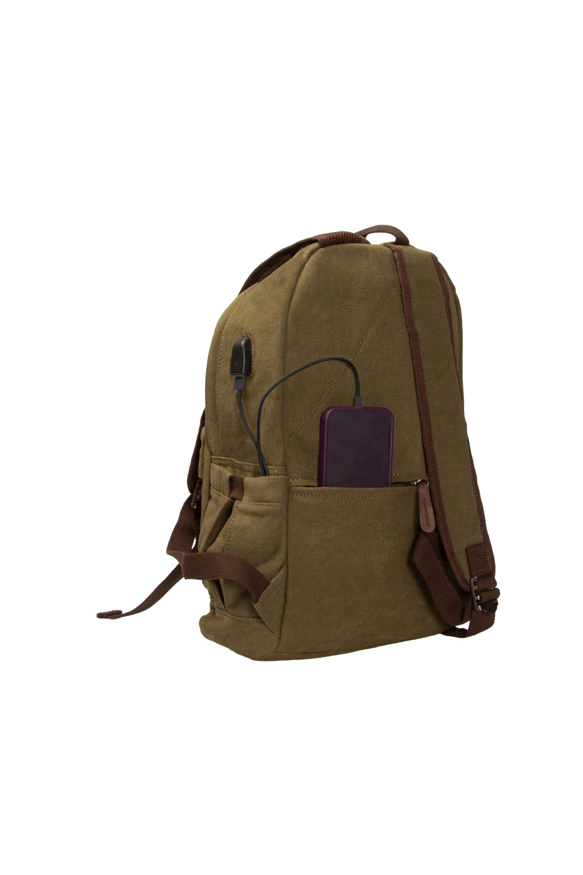 کوله پشتی زنانه خاکی Alone | 5044 اورجینال - تصویر 2