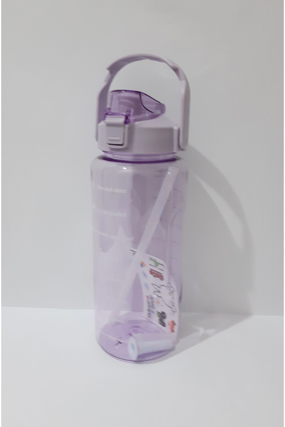 renkli çiçekler-2 LT Transparent Flask Travel Sports Picnic Multi-Purpose Flask 5