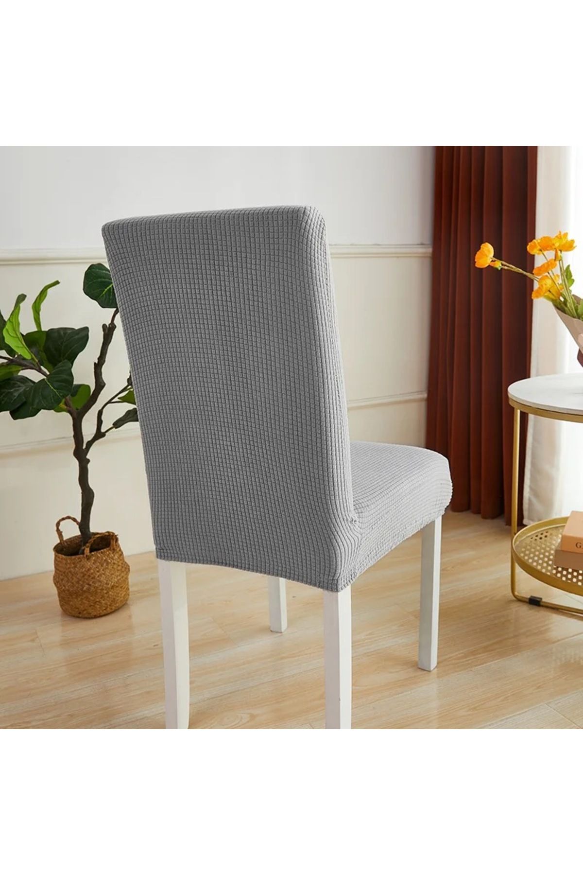 Gray dining chair covers hotsell