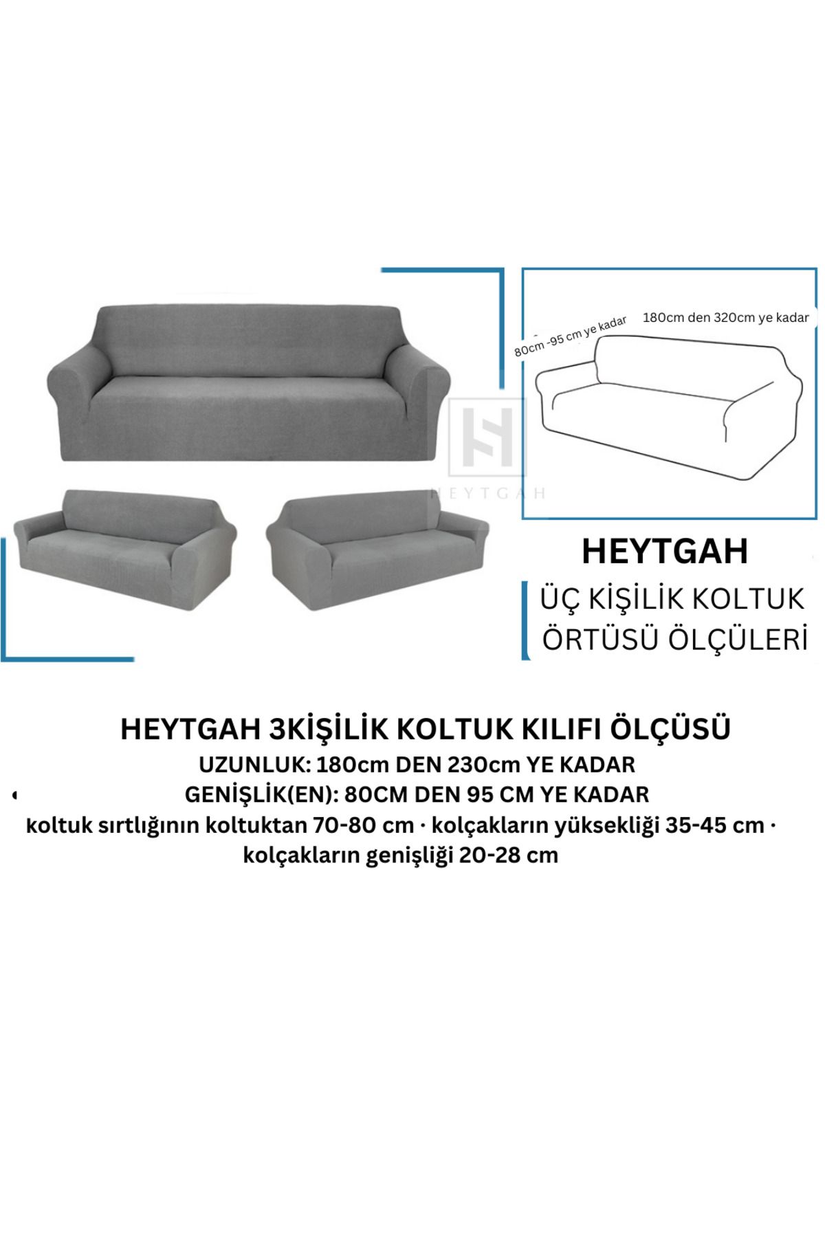 روکش مبل خاکستری یارو بامبو لیکرا اورجینال HEYTGAH