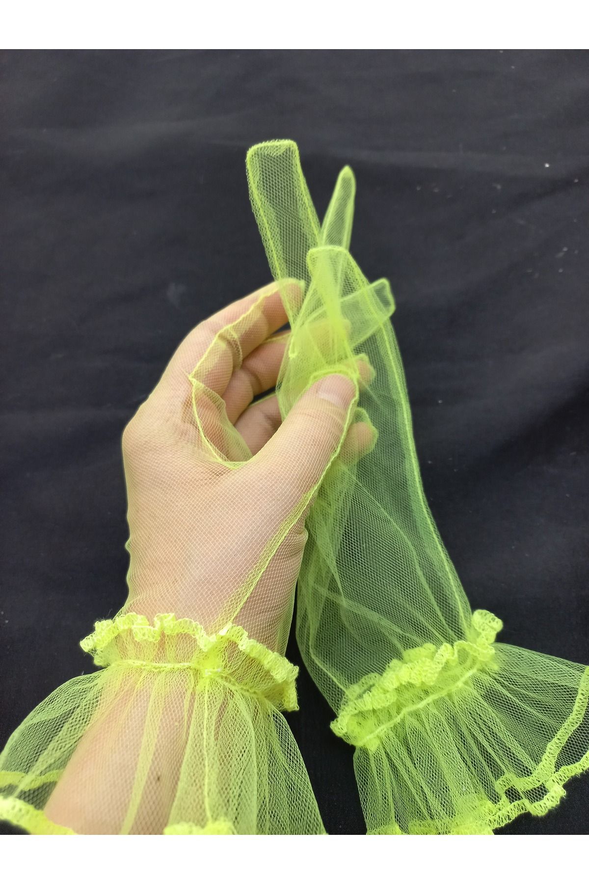 Green lace gloves outlet