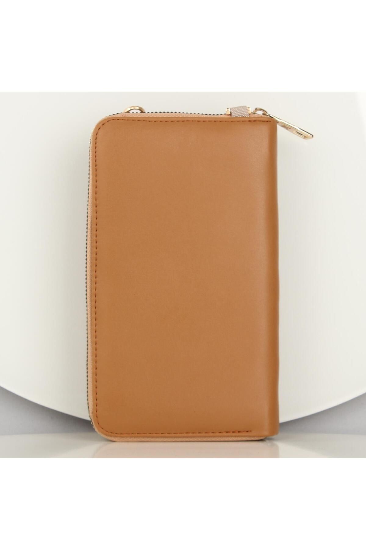 My Valice-My Valice Leather Crossbody Wallet and Card Holder Compartment Phone Bag 1617 Tan 3