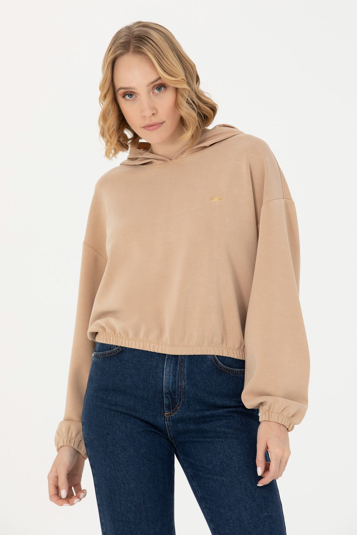 U.S. Polo Assn. BASE. POLO SPORTS KAISON CROP TOP SWEATSHIRT