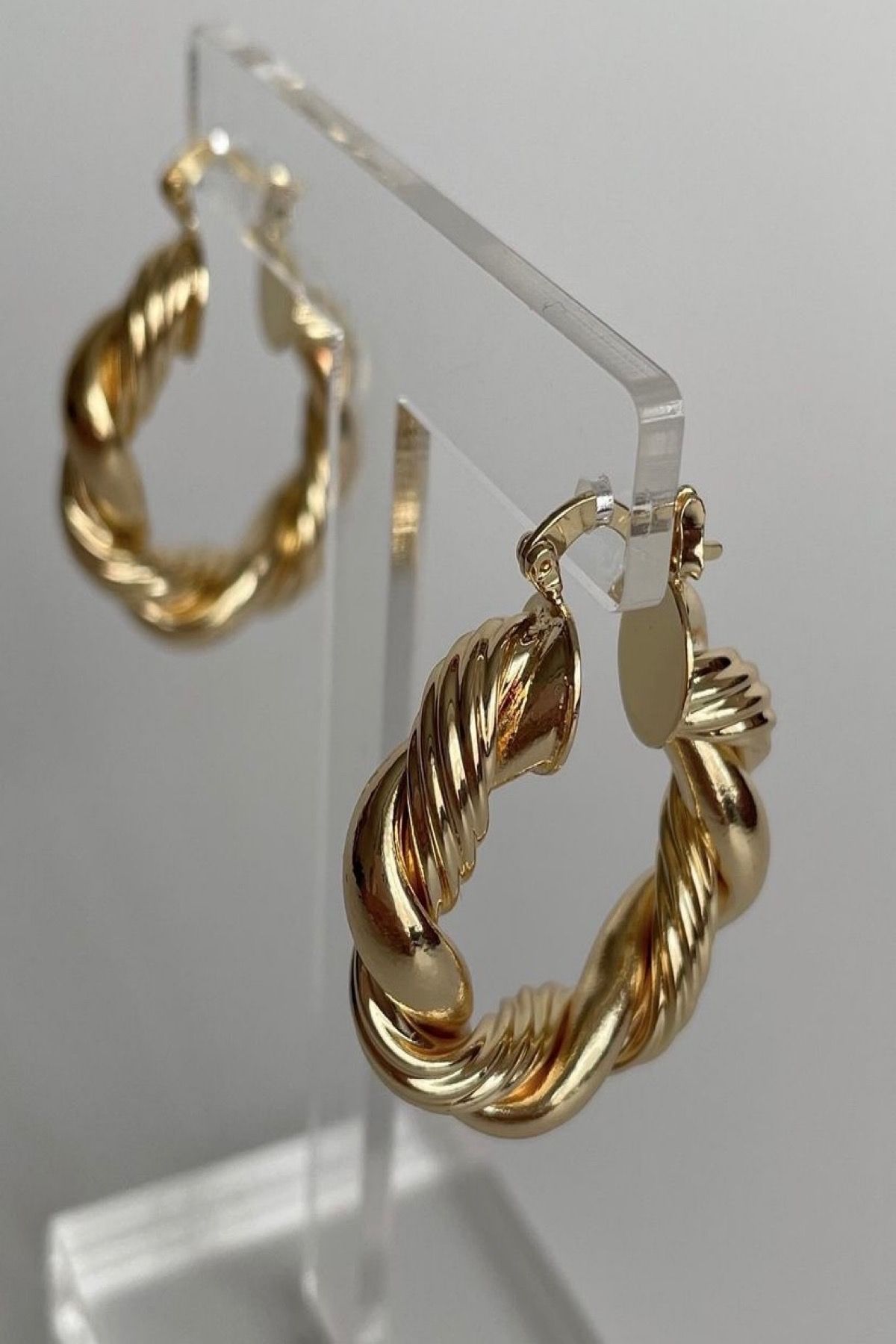 gaila design-Hoop Earrings - Steel Twist Design 3