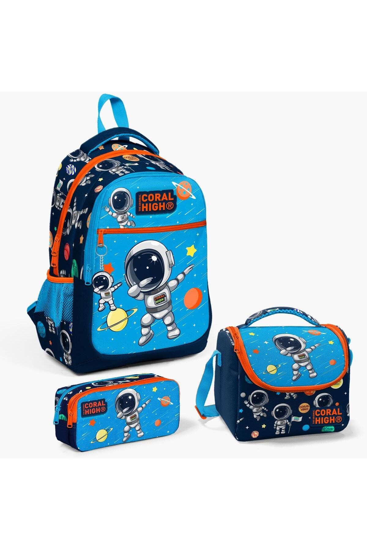 Yaygan Set De Rucsac Cu Model Astronaut Coral High Kids, 3 Piese, Albastru Bleumarin Masculin - One Size