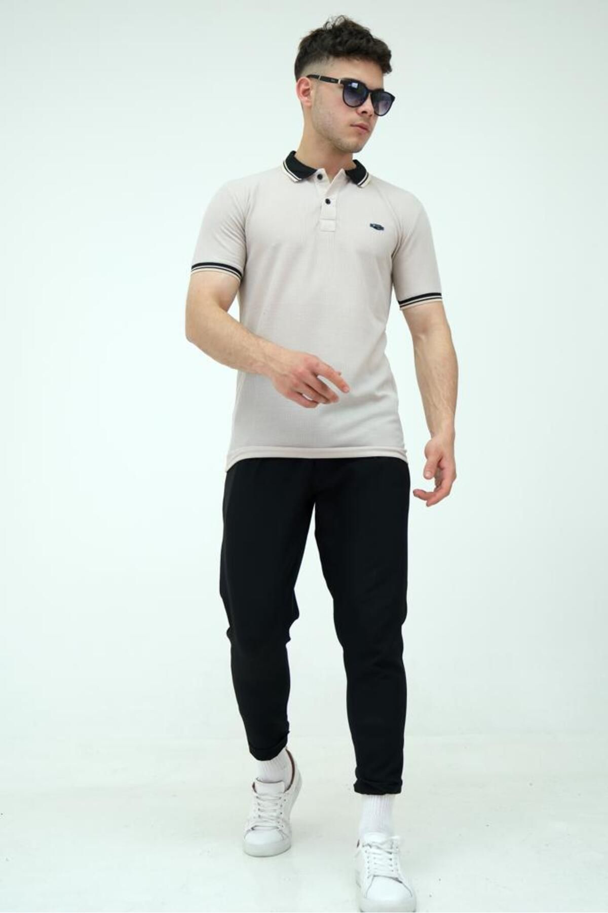 Polo shirt and sweatpants discount