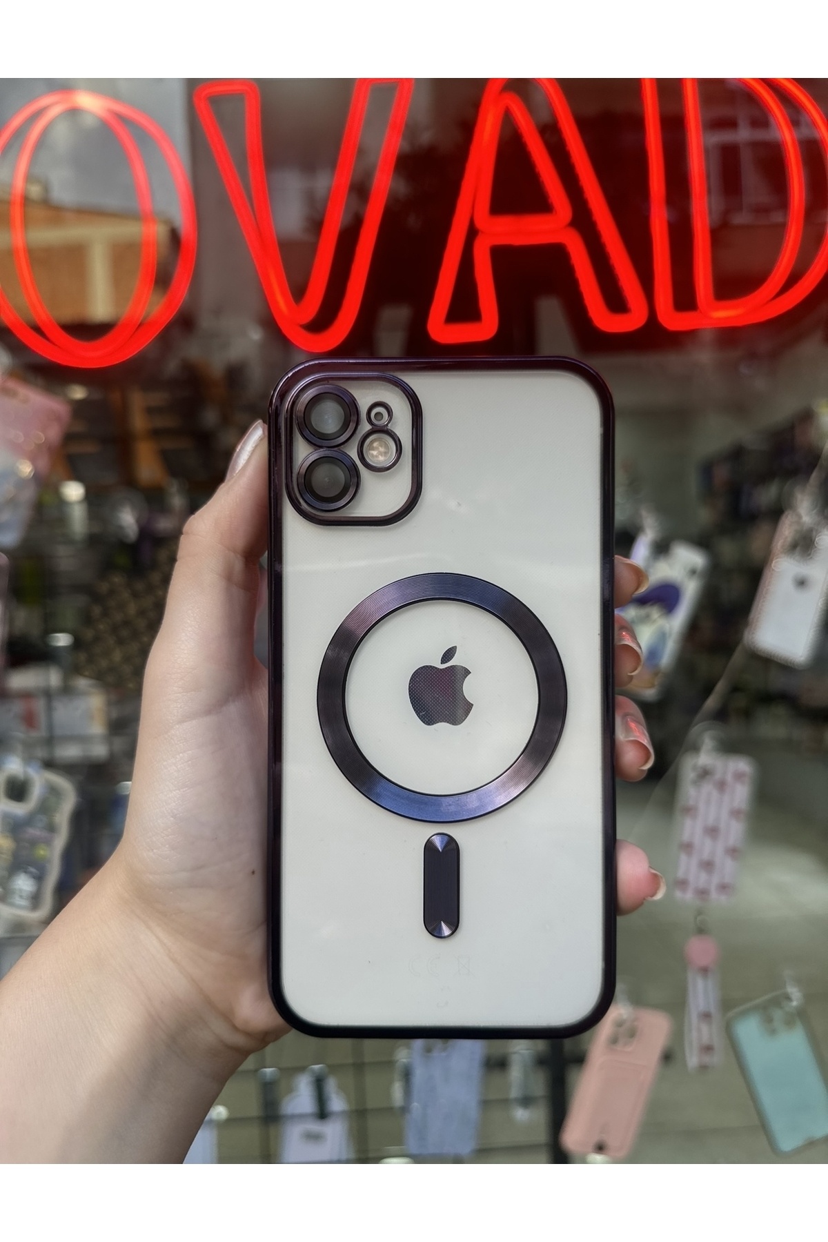 OVADA Iphone 11 Uyumlu Kamera Korumalı Cam Lensli Köşeli Magsafe ...
