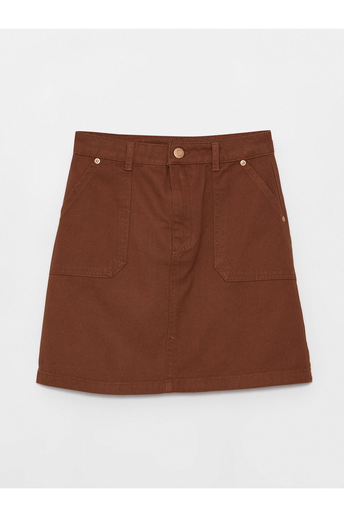 Dark brown corduroy skirt sale