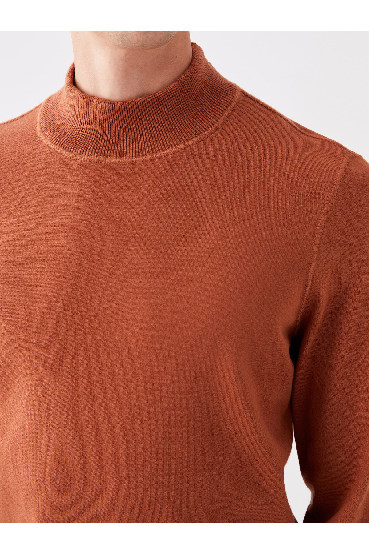 بافت و پلیور مردانه قهوه ای ال سی وایکیکی | W35274Z8V4S اورجینال - تصویر 4