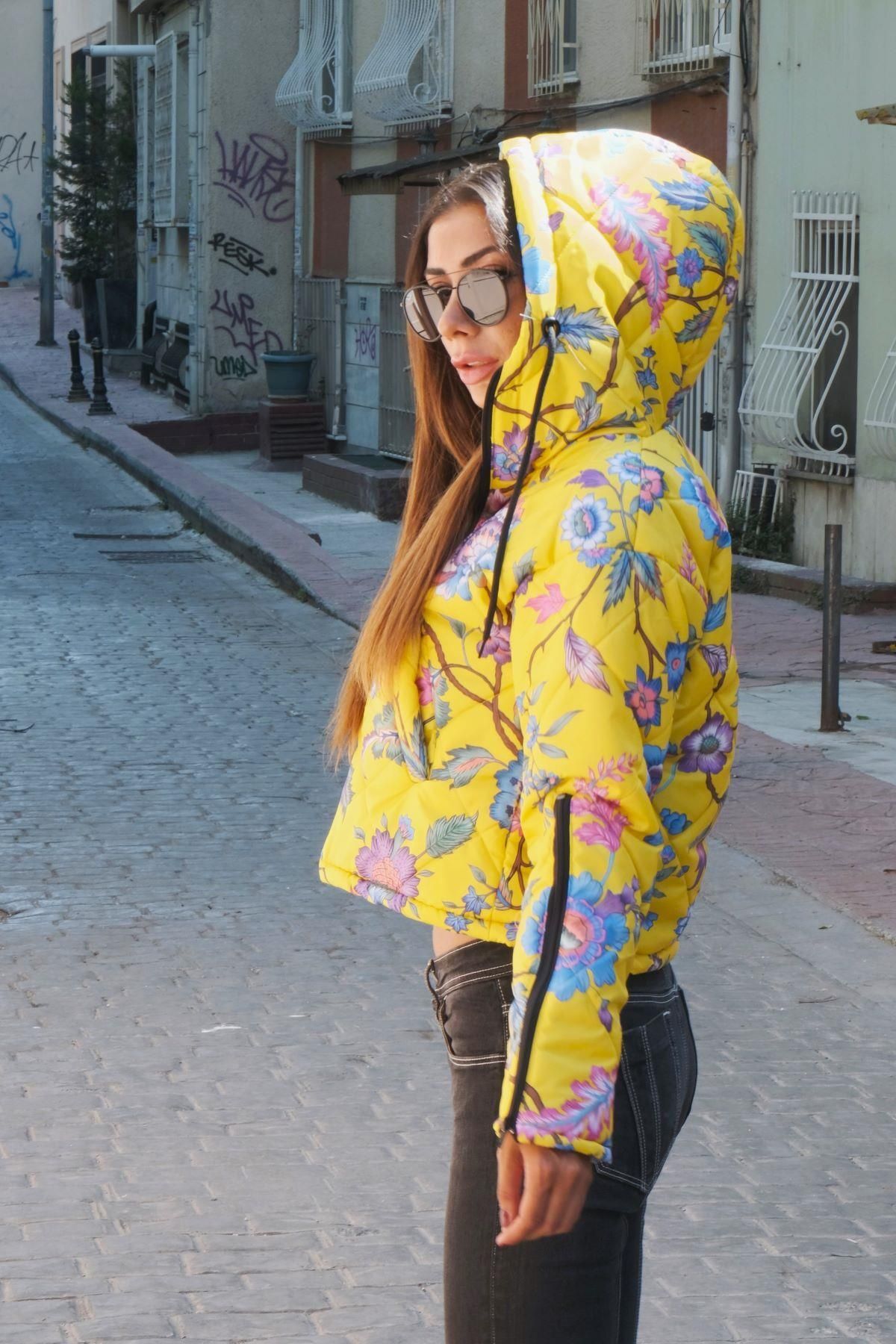 Yellow 2025 floral coat