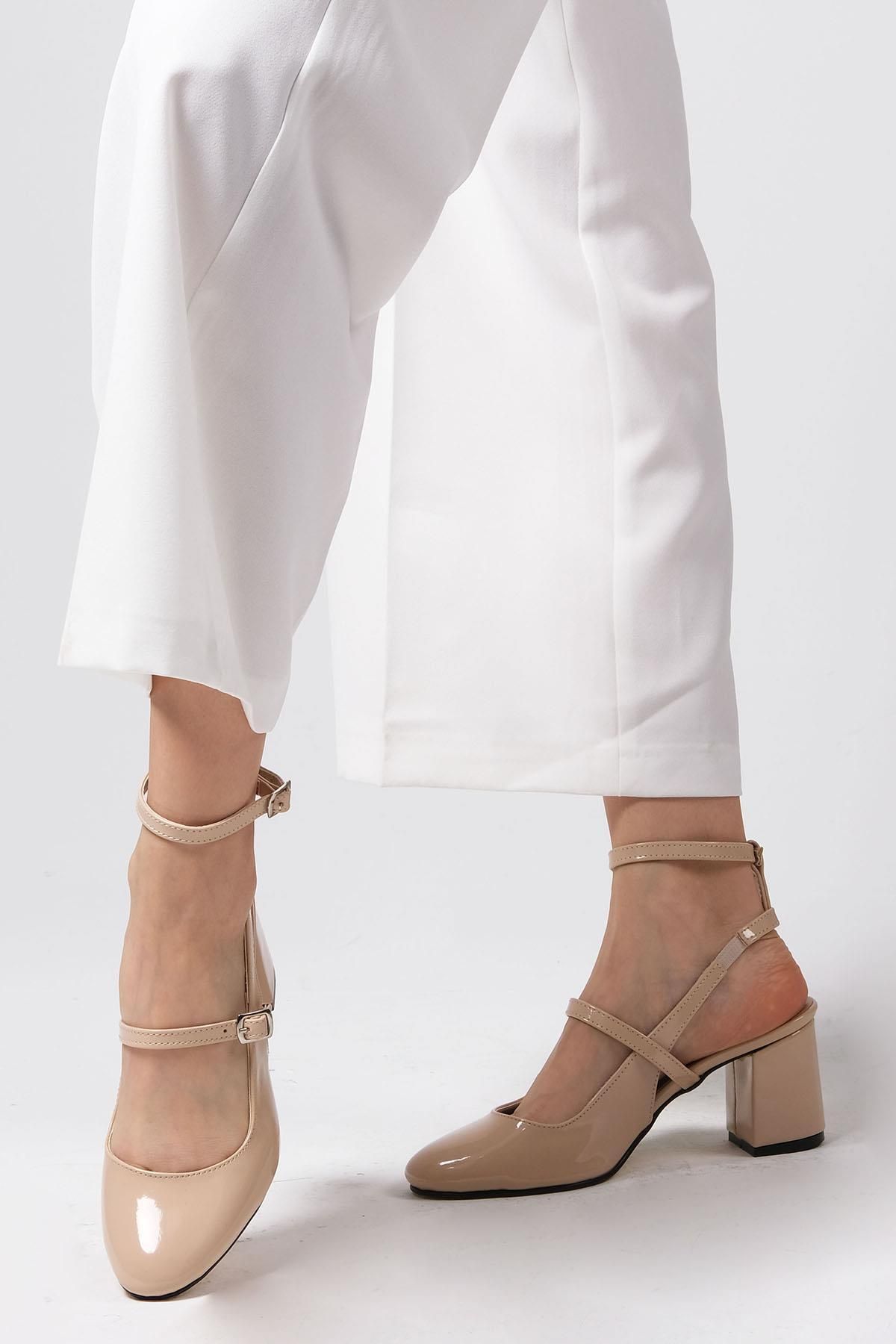 Mio Gusto-Inessa Nude offene Damenschuhe mit Absatz 3