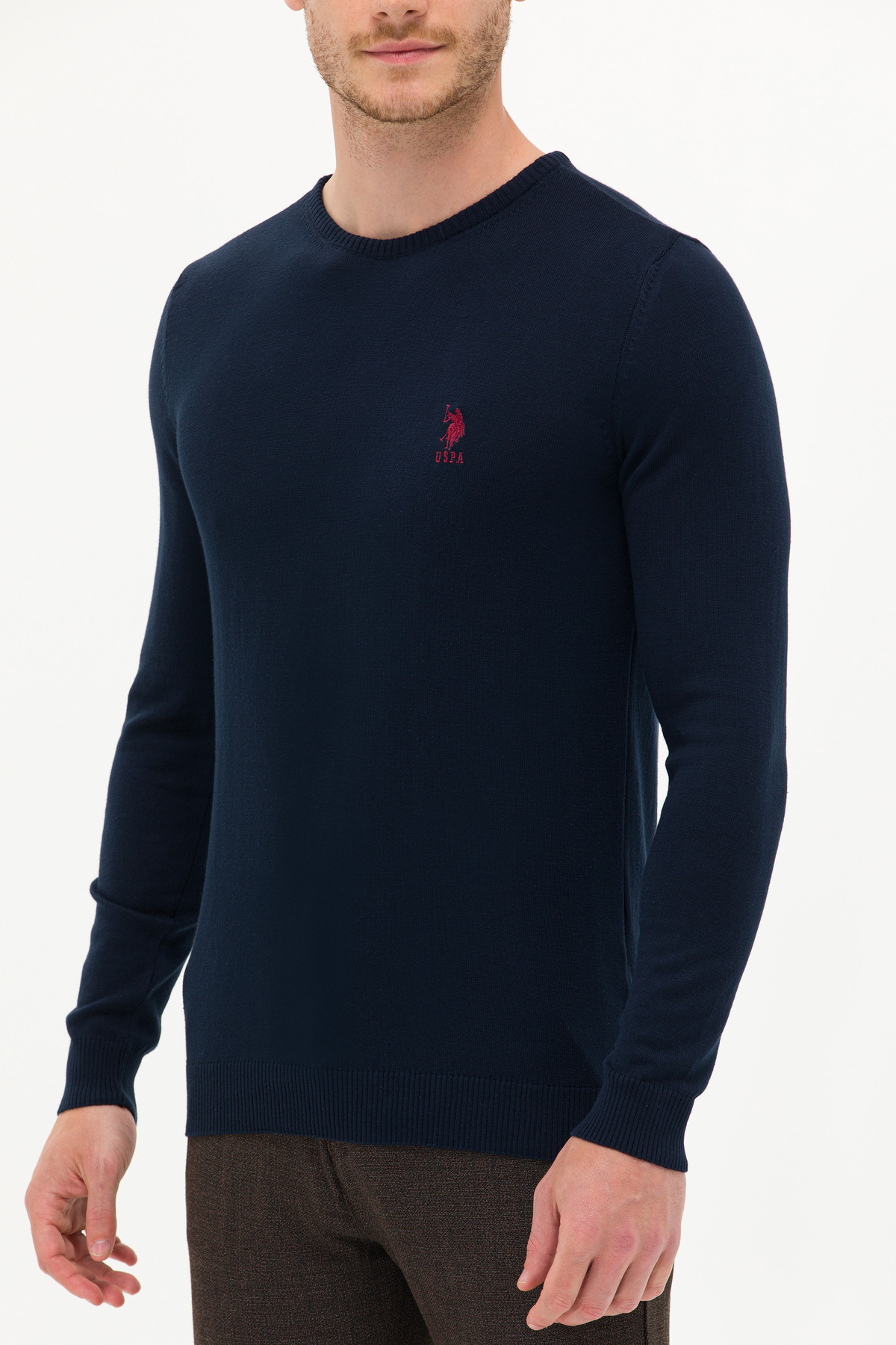 بافت و پلیور مردانه آبی سرمه ای یو اس پولوU.S. Polo Assn. | G081GL0TK.000.1629648 اورجینال - تصویر 7