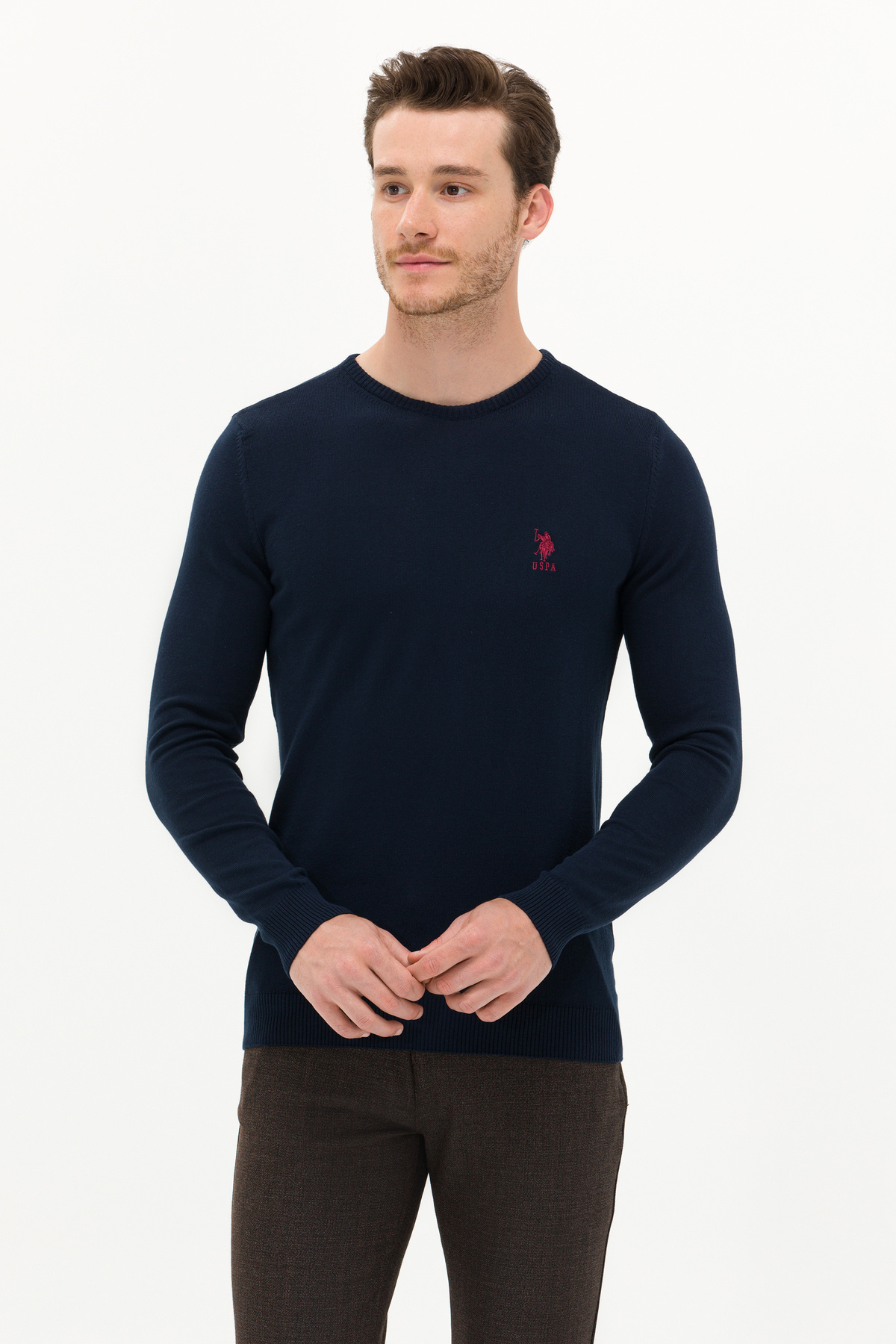 بافت و پلیور مردانه آبی سرمه ای یو اس پولوU.S. Polo Assn. | G081GL0TK.000.1629648 اورجینال - تصویر 3