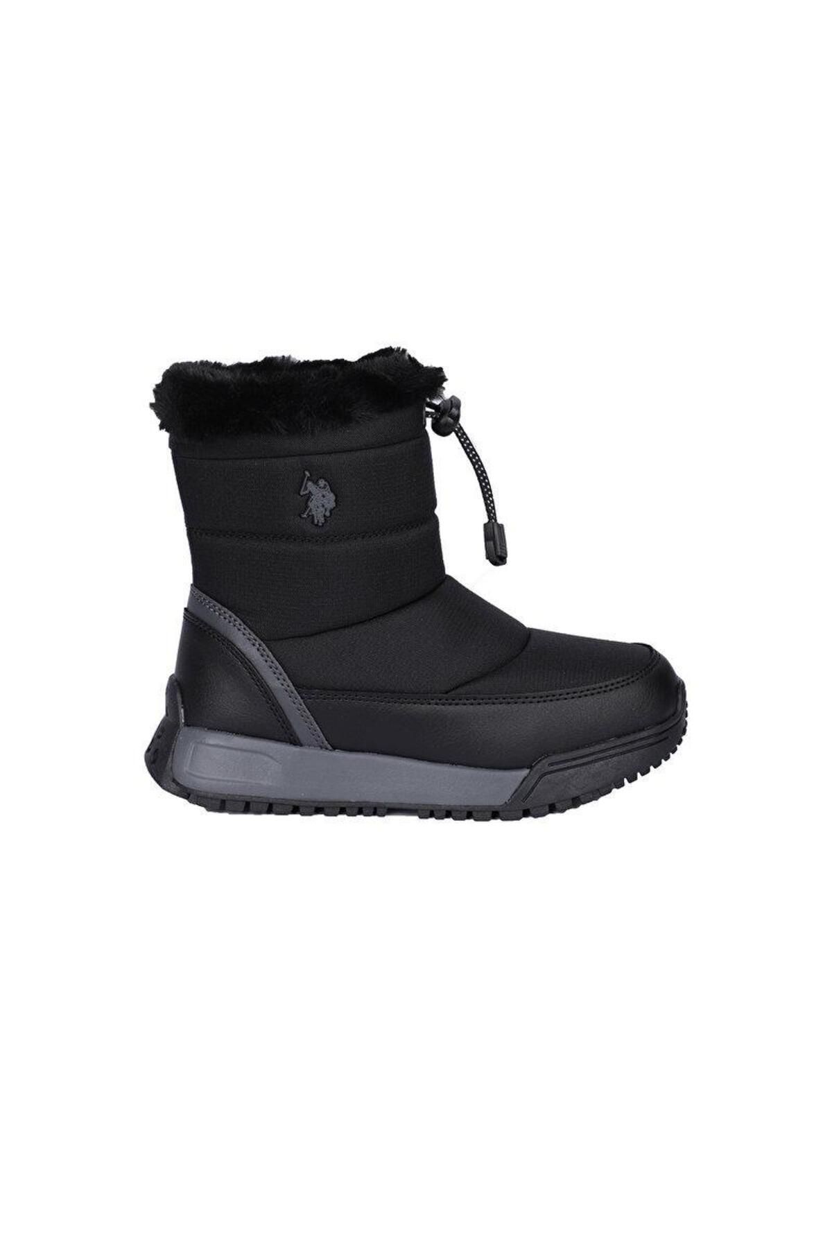 BASE. پولو اسن. چکمه های برفی خز مشکی بچه گانه Rainy Unisex Inside Snow Boots U.S. Polo Assn.