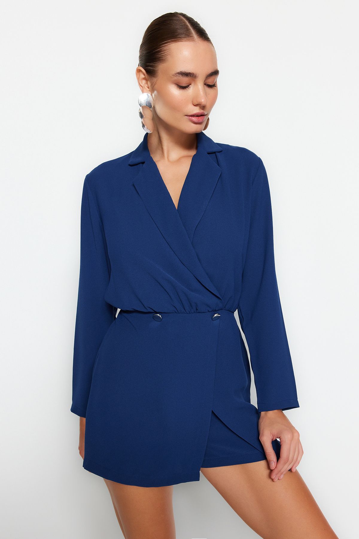 Missguided cheap blue jumpsuit