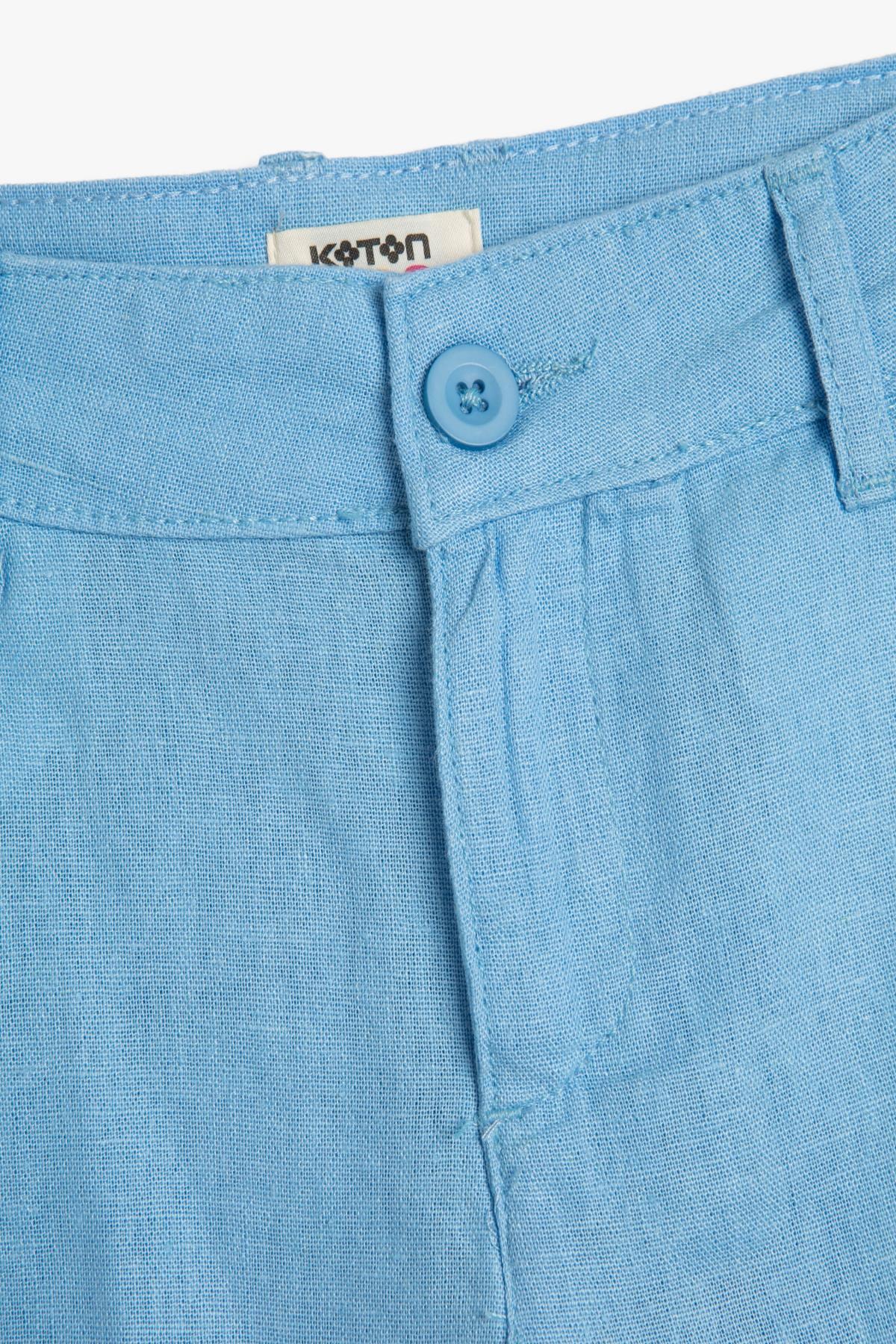 شورت و شلوارک پسرانه آبی کوتونKoton | 3SKB40044TW اورجینال - تصویر 3
