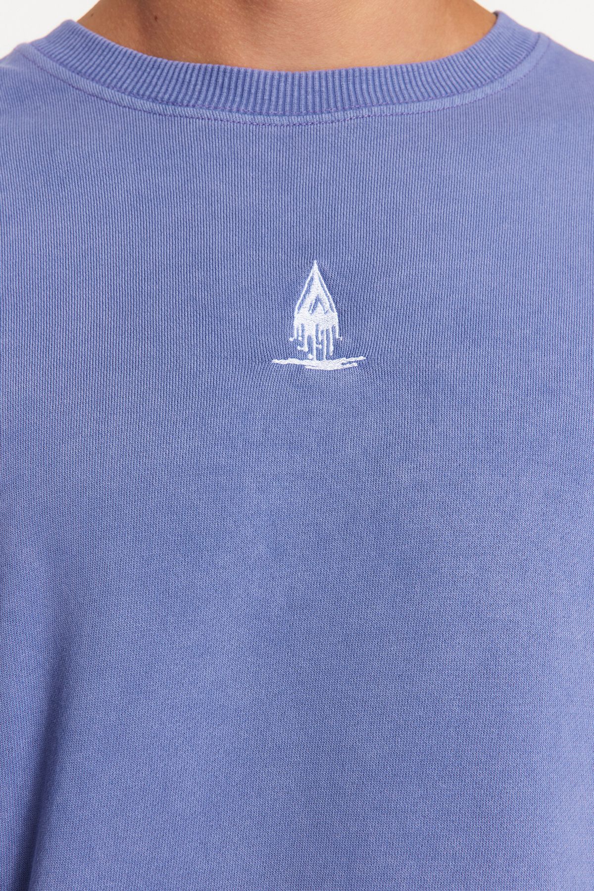 Trendyol Collection-Λιλά Unisex Oversize/Wide Cut 100% Cotton Antique/ Pale Effect Mystic Φούτερ TMNAW24SW00189 4