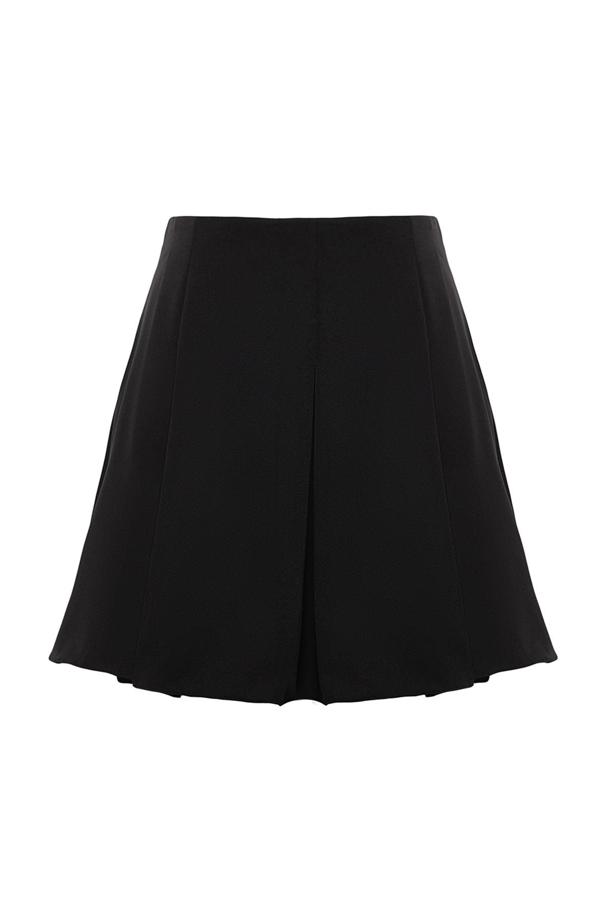 Trendyolmilla  Siyah Pileli Dokuma Şort Etek TWOAW24SR00006 - Görsel 10