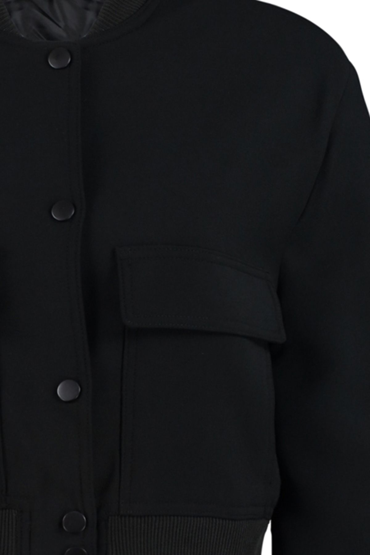Kolekcia Trendyol-Čierna prémiová bunda Bomber Crop Woven Jacket Twoaw24Ce00047 13