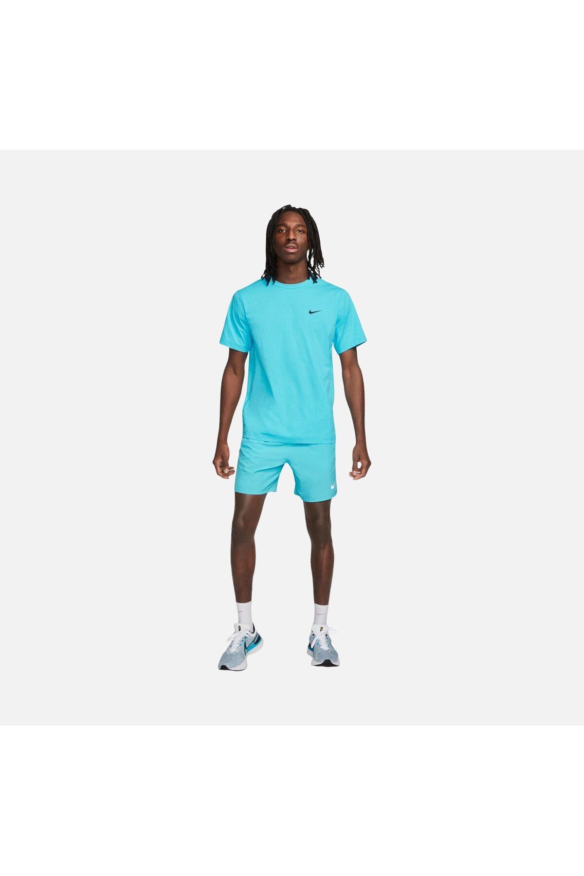 Nike Dri Fit UV Hyverse Versatile Fitness Training Short Sleeve