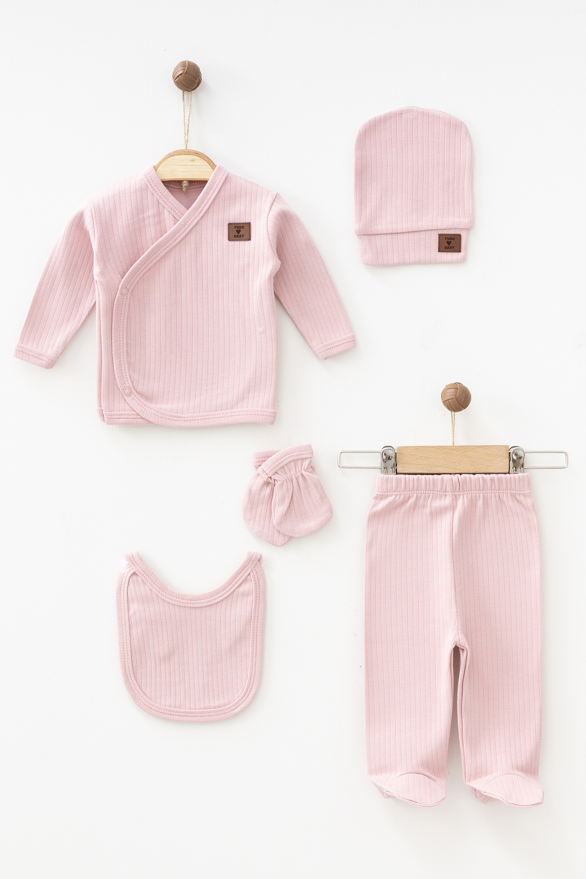 yukobaby bebeğiniz için en doğalı Bebek Raporlu %100 Pamuk 5'li Yenidoğan Hastane Çıkışı Set Ykgülkrss57 fotoğrafı 2 (önizleme)