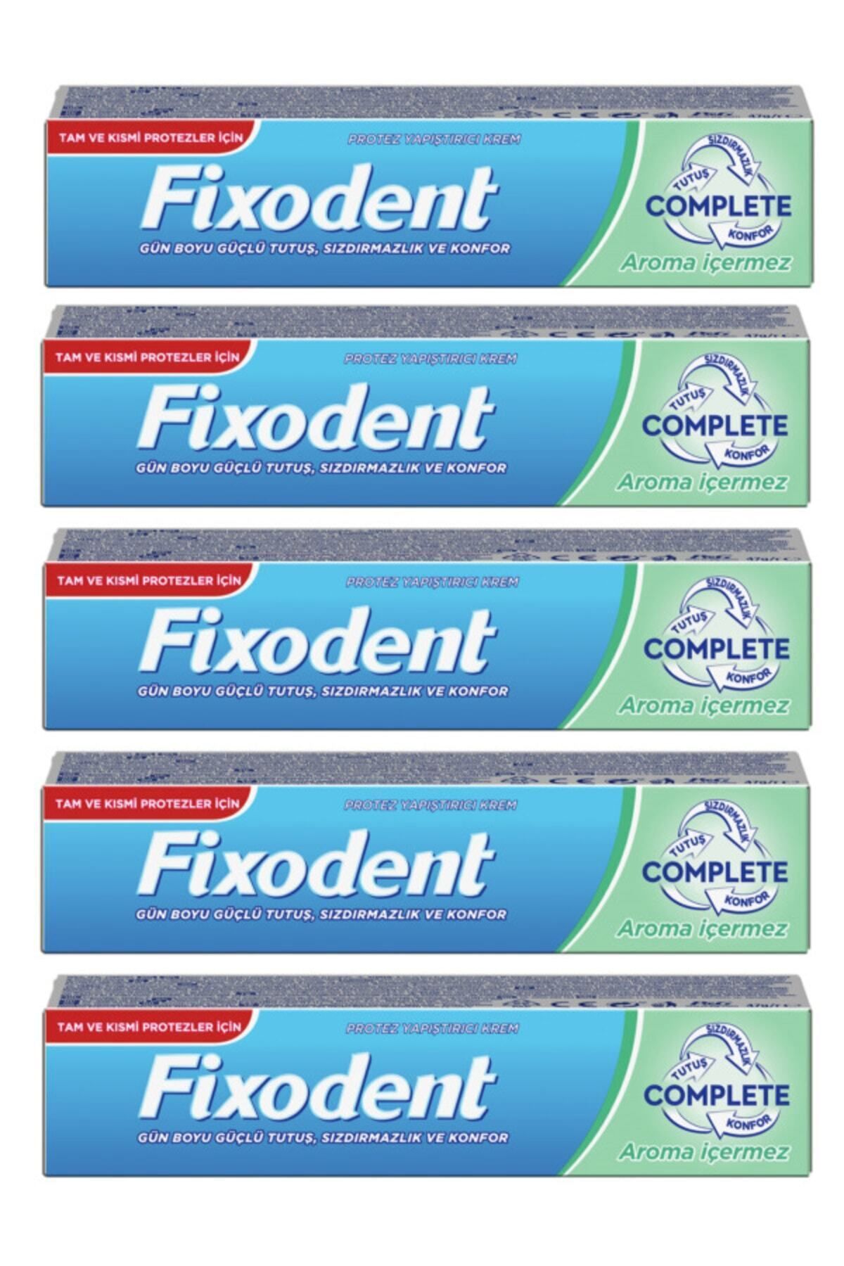 Fixodent Complete Diş Protez Yapıştırıcı Aromasız 47g X5 Adet KOZGEMfixodentx5