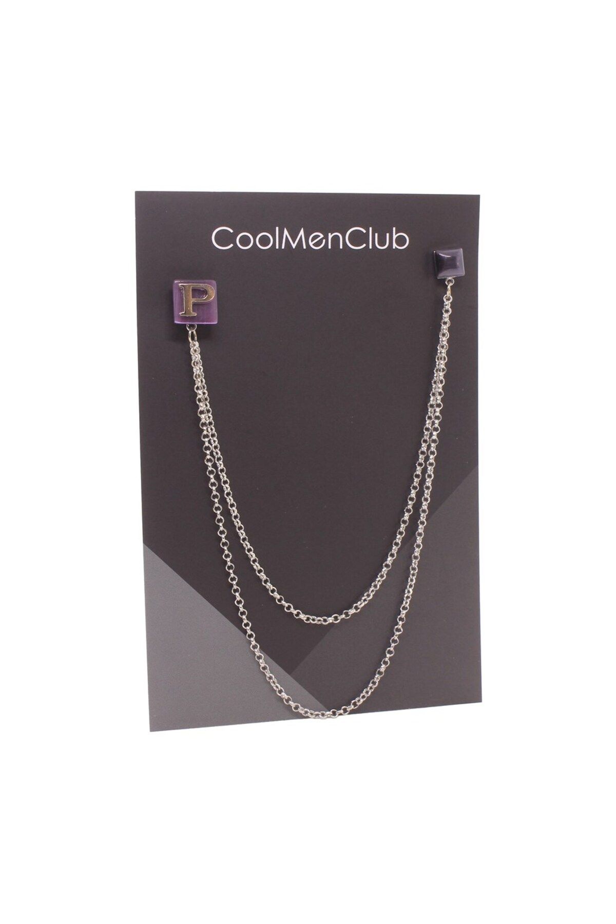 COOLMENCLUB Erkek Gri Kişiye Özel Ceket Yaka İğnesi 3 Renk