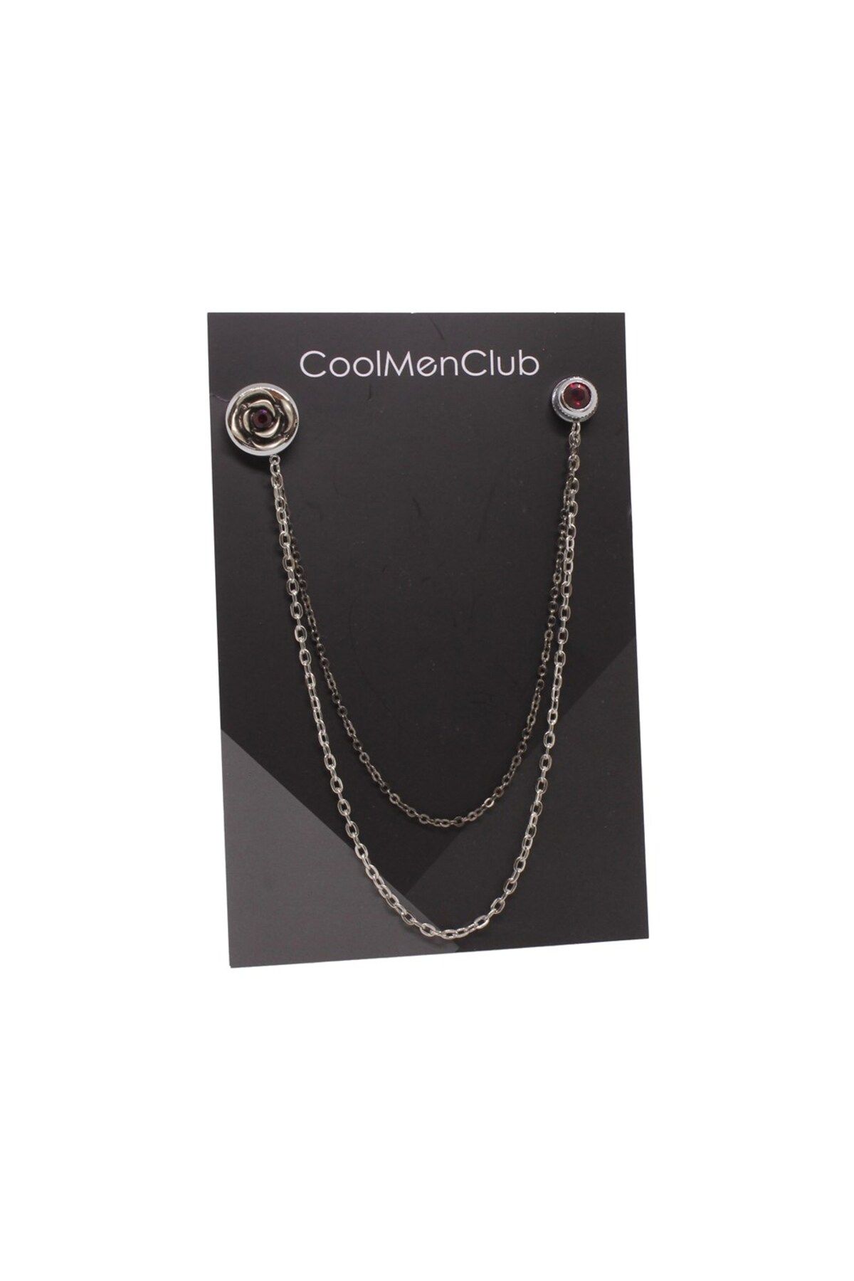 COOLMENCLUB Erkek Gri Ceket Yaka İğnesi