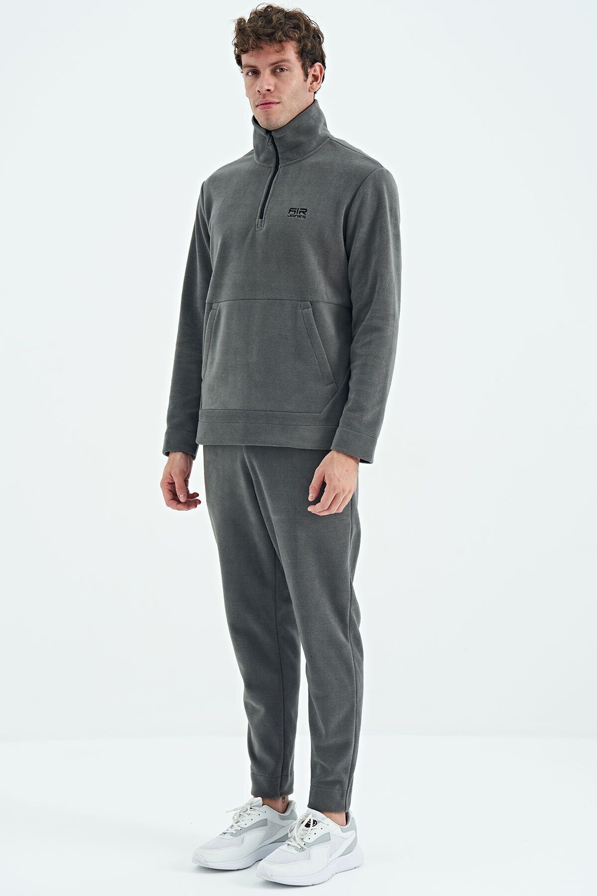 Grey discount fleece tracksuit