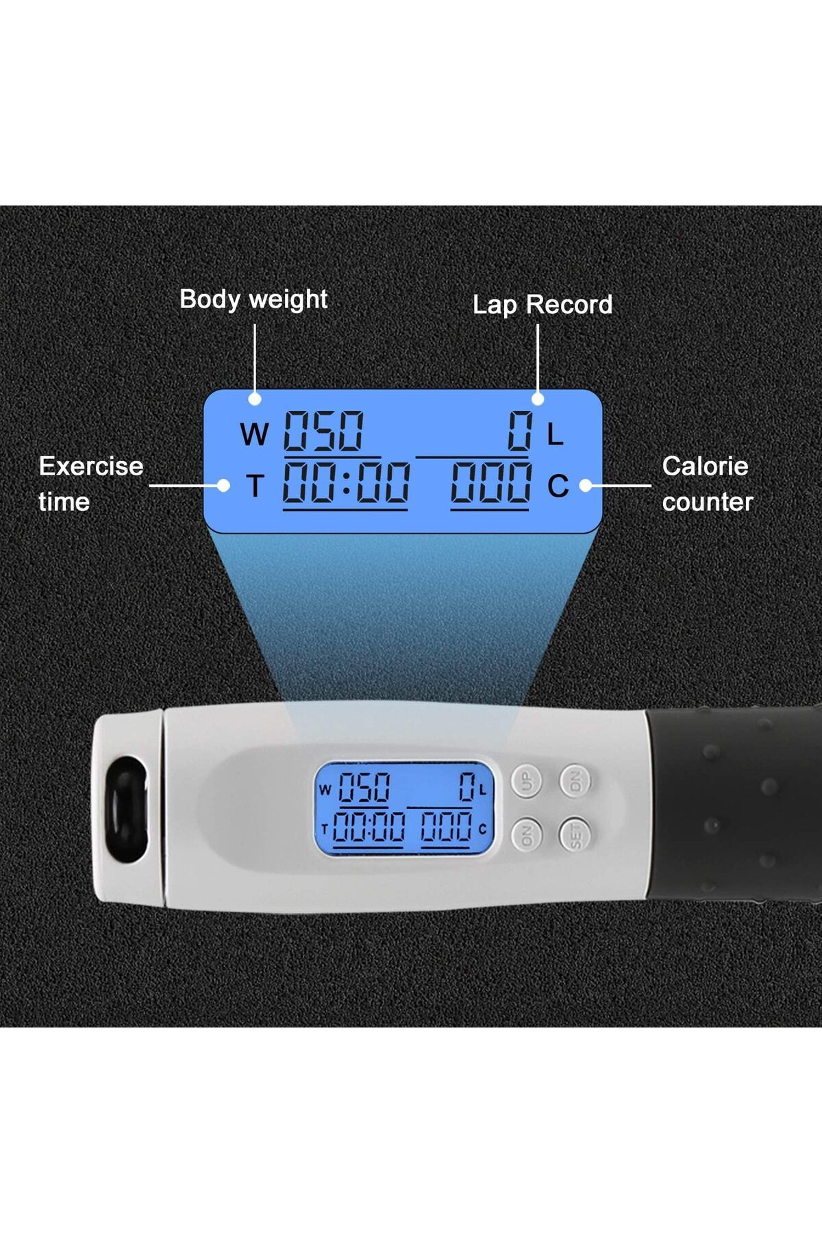 TOQIBO-Professional Digital Counter Jump Rope with Non-slip Handles and Adjustable Bearing 2