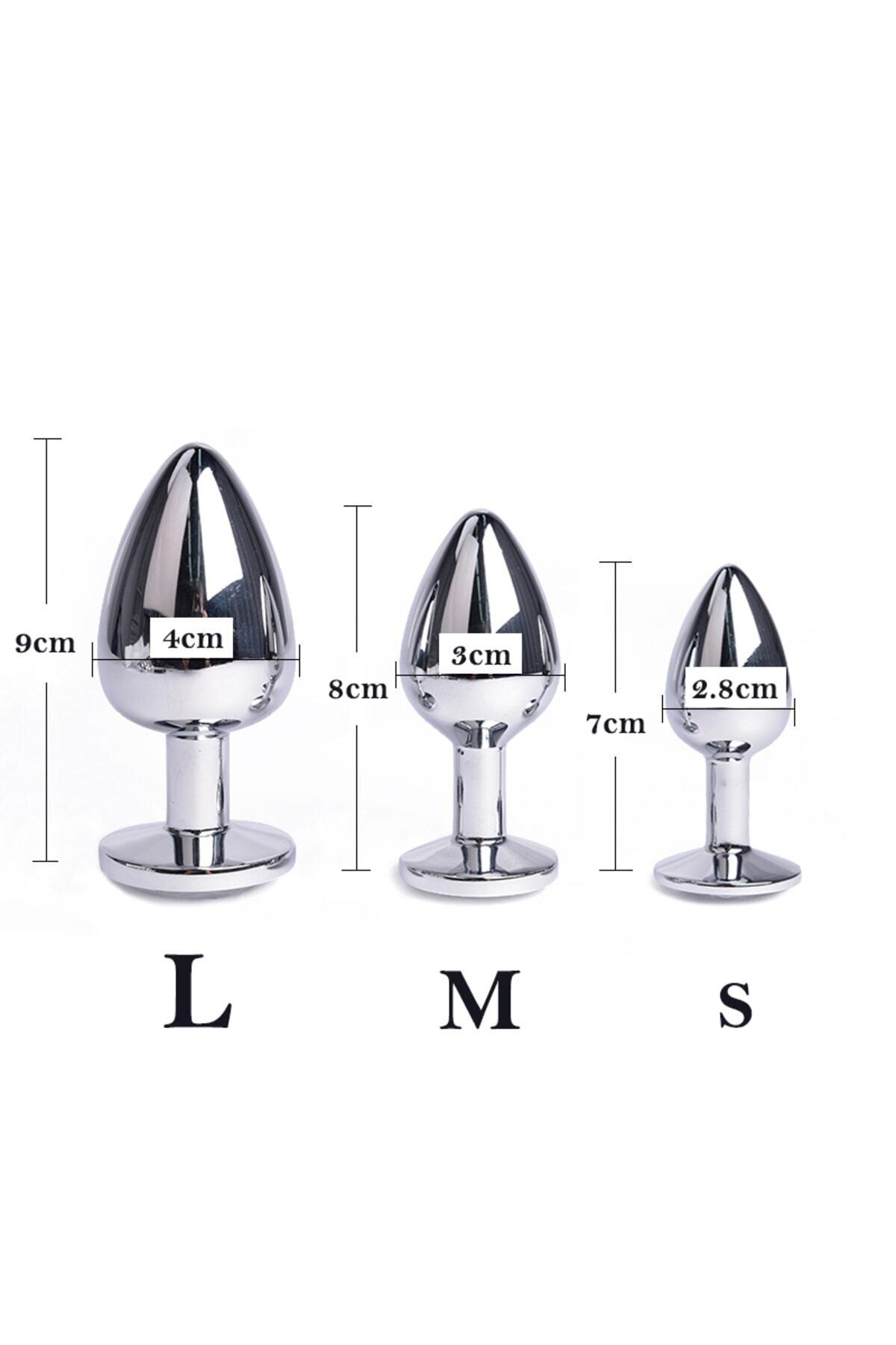 3'lü Metal Tıpa Seti Anal Plug Dildo Seti S-m-l