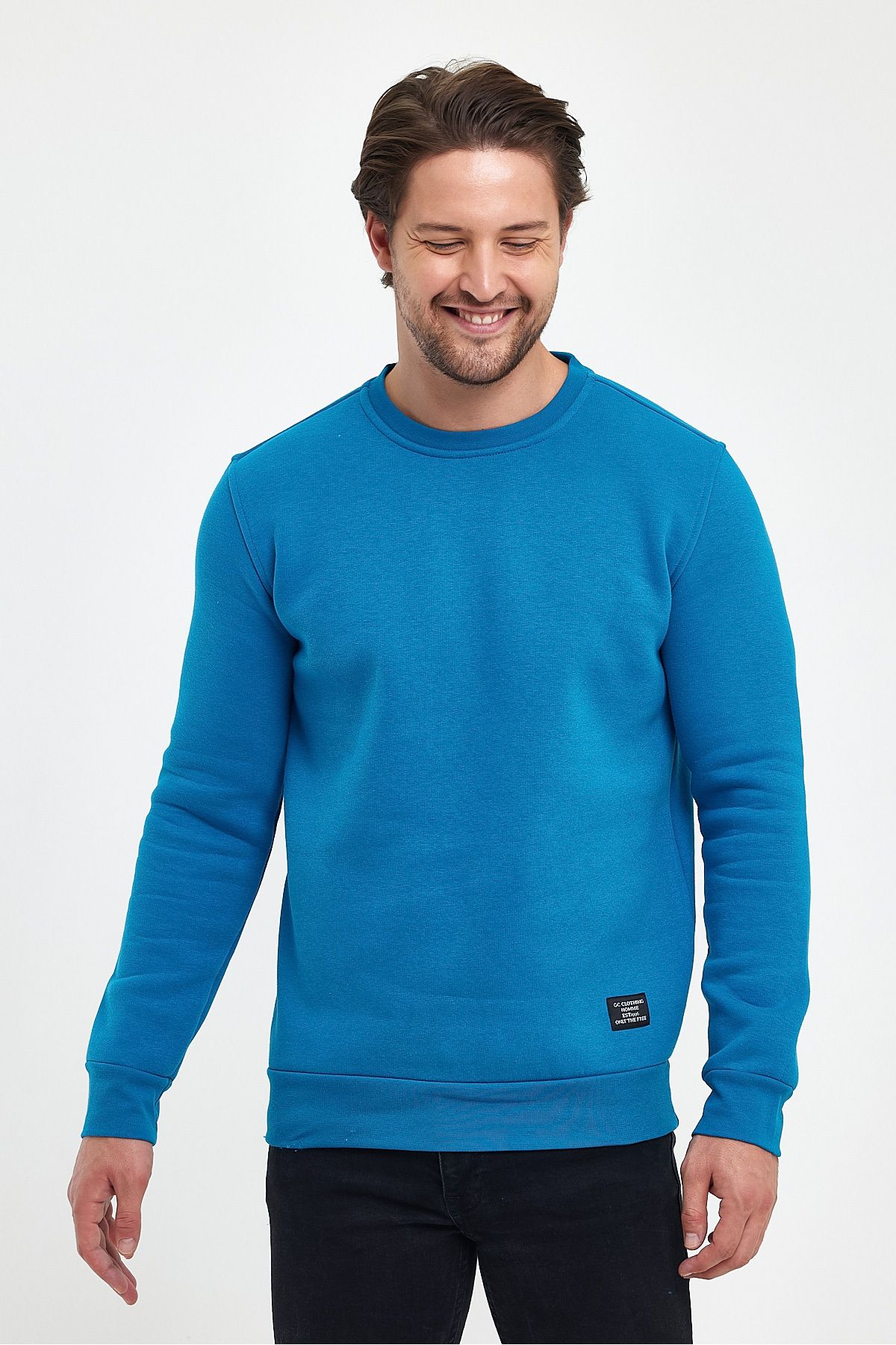 Mens slim fit sweatshirt best sale