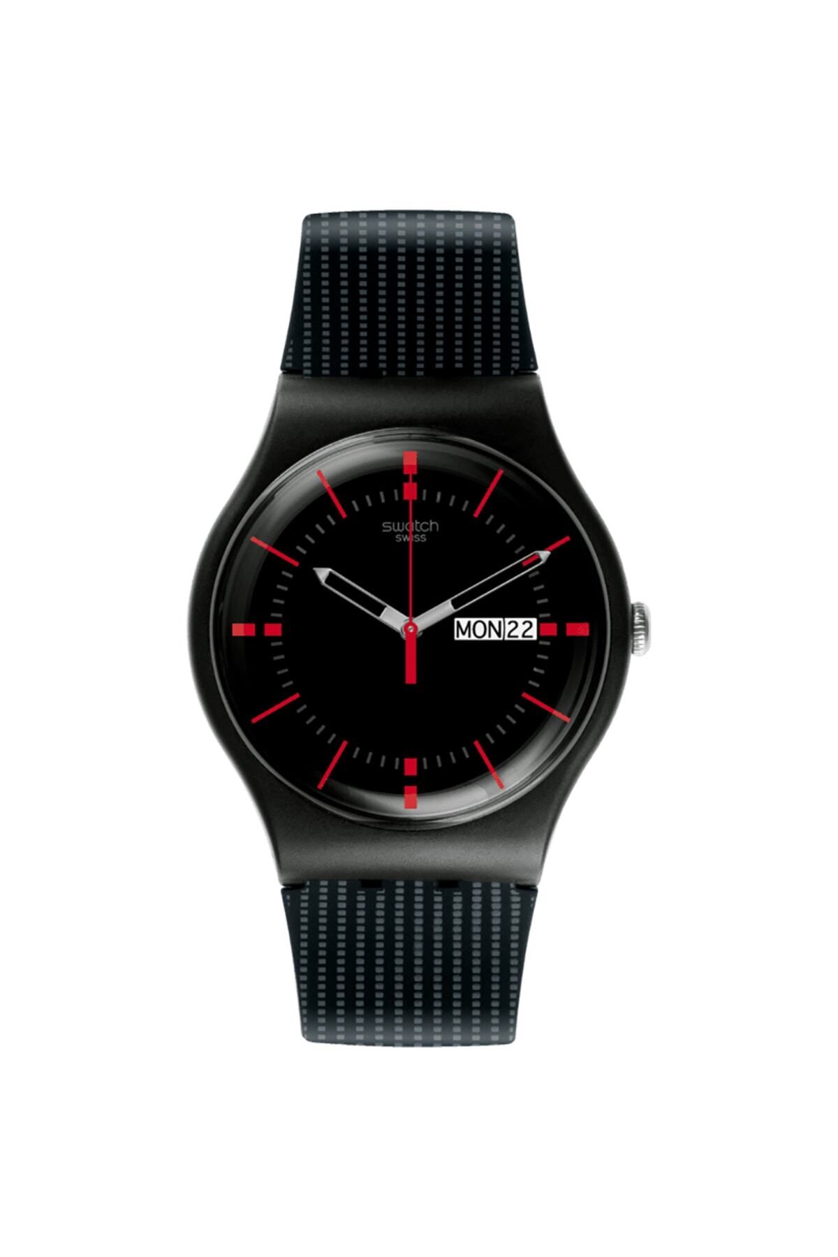 Swatch red on sale and black