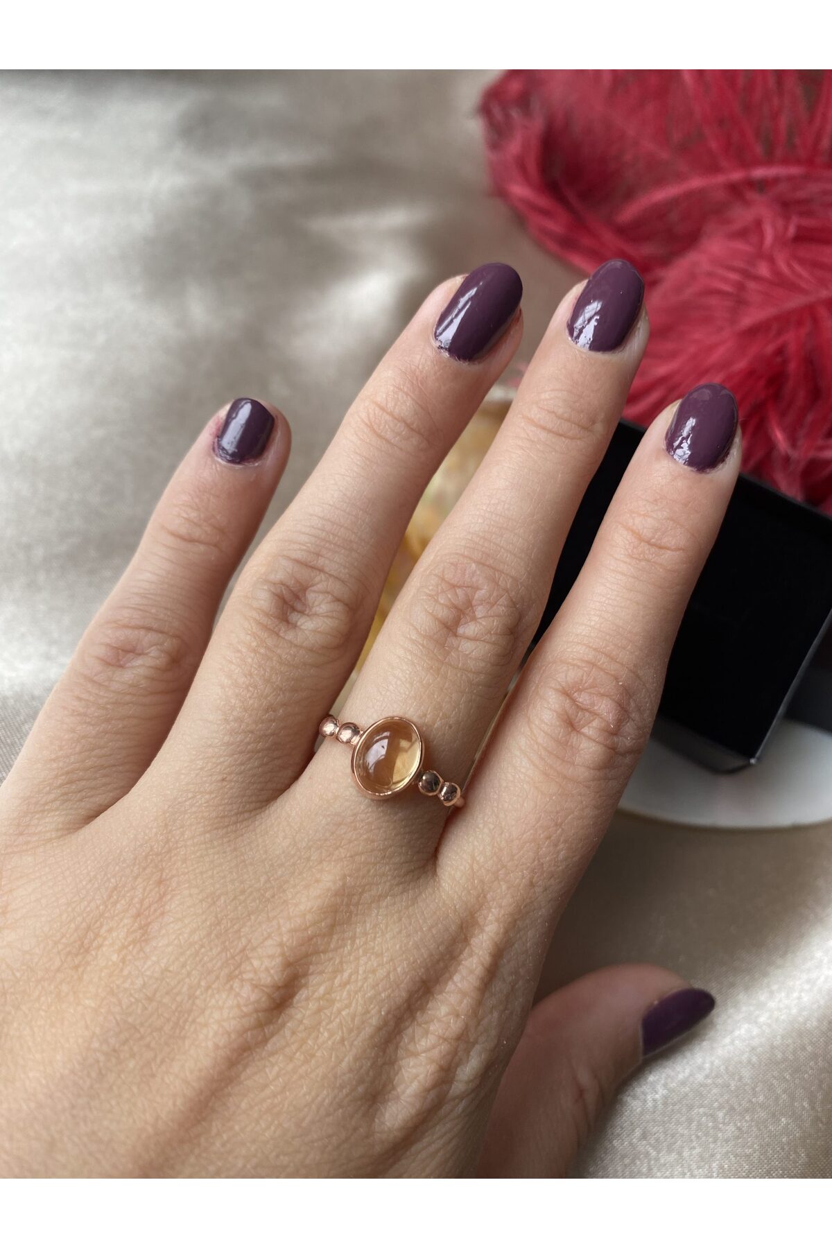 Sitrin Hera Rose Gold Yüzük 4