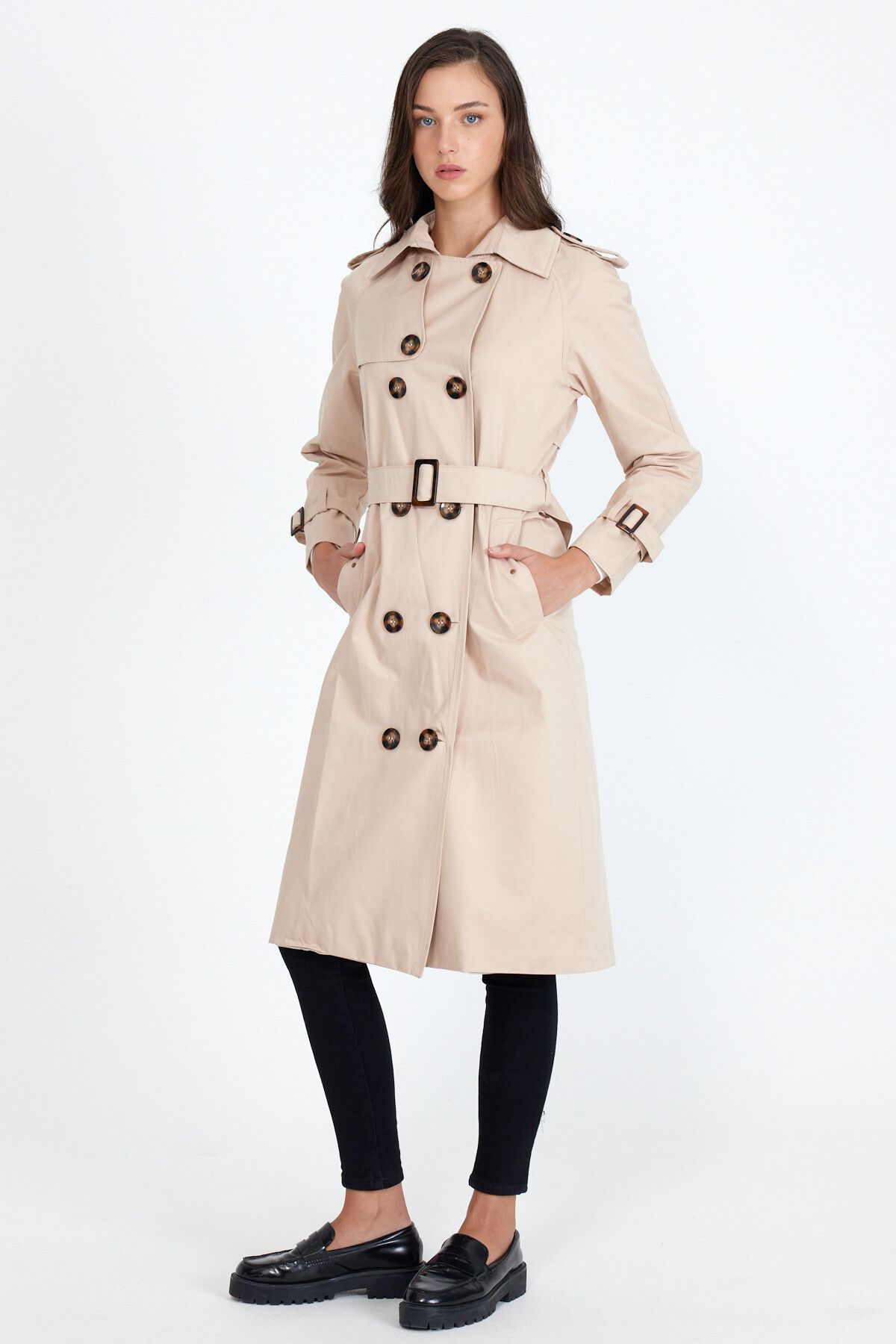 Womens lined clearance trench coat