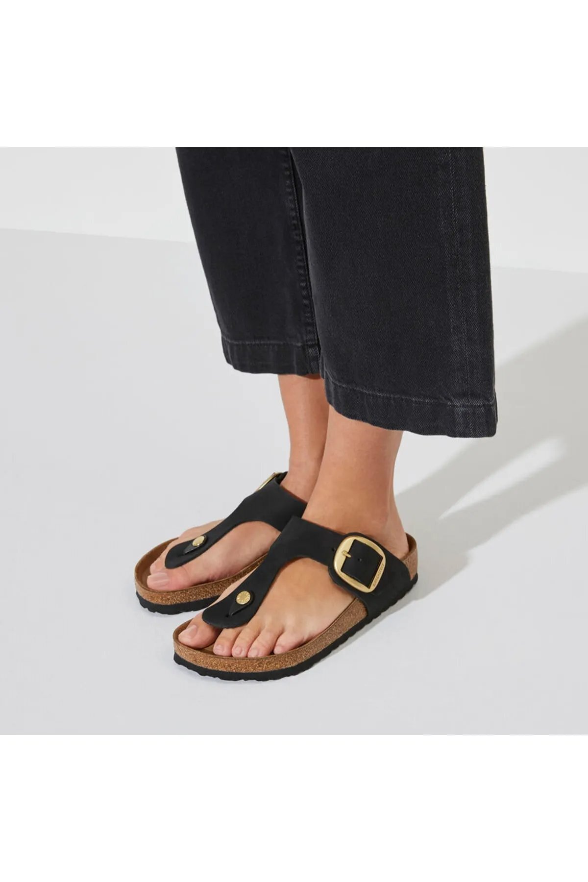 Birkenstock Papuci de damă Gizeh Big Buckle Nu Black- Trendyol