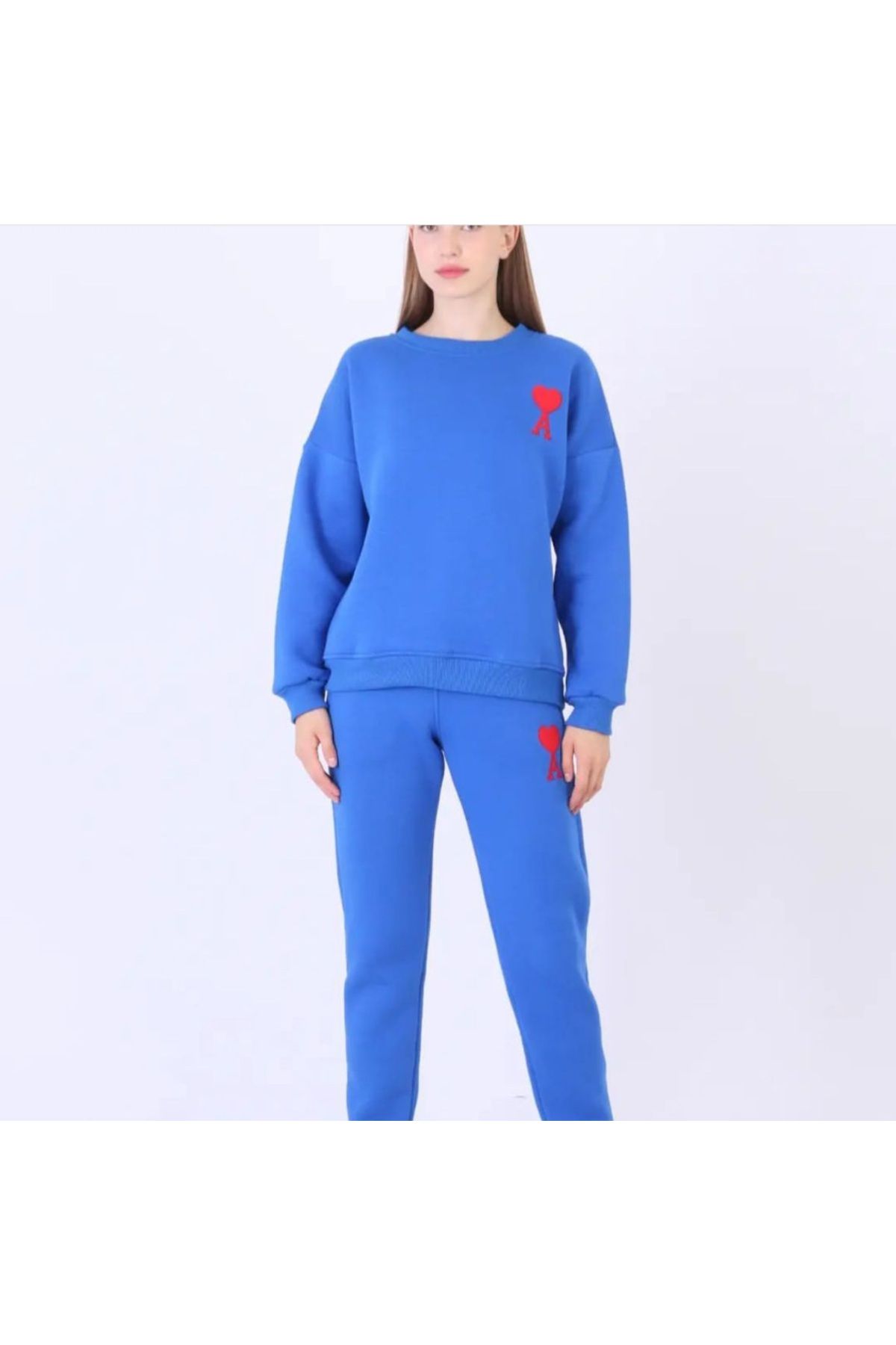 BE QUEEN SPECIAL PRODUCTION A HEART PRINTED CREW COLLAR 100