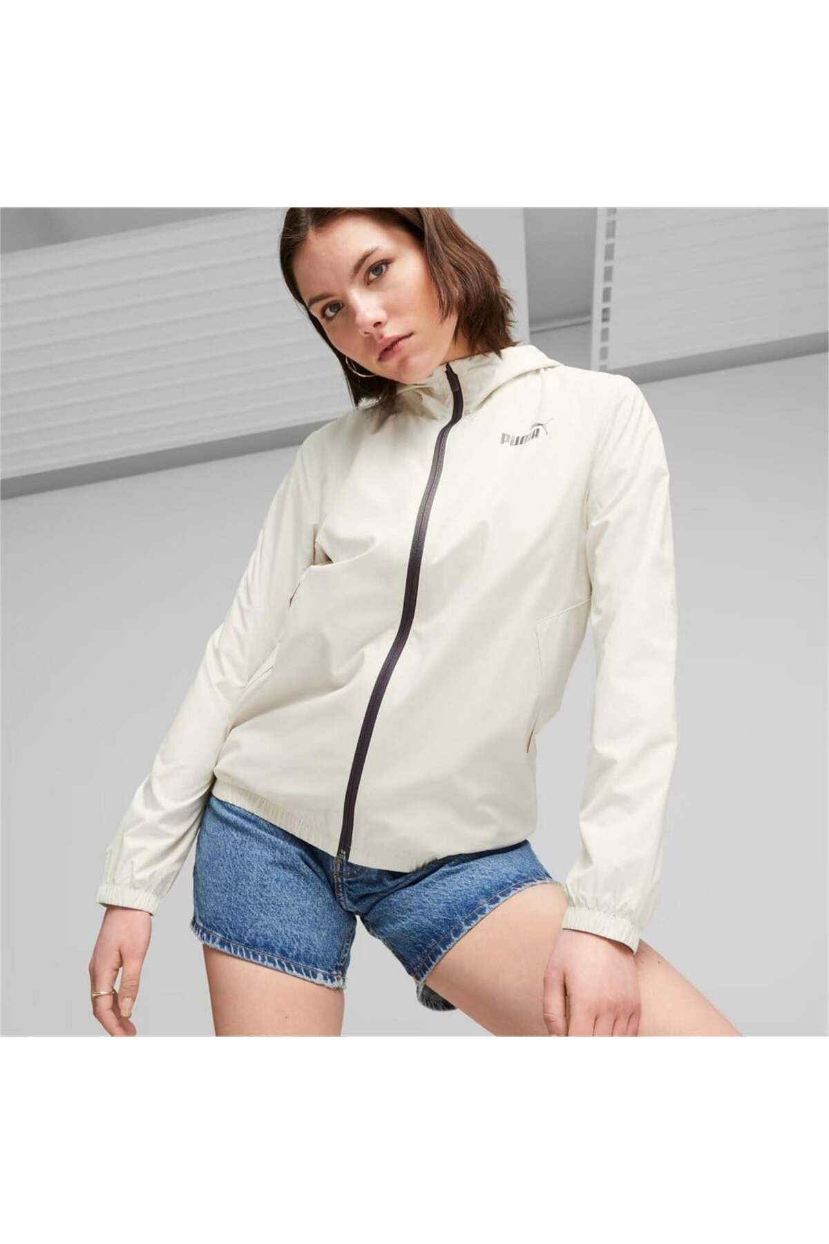 Calvin klein white windbreaker sale