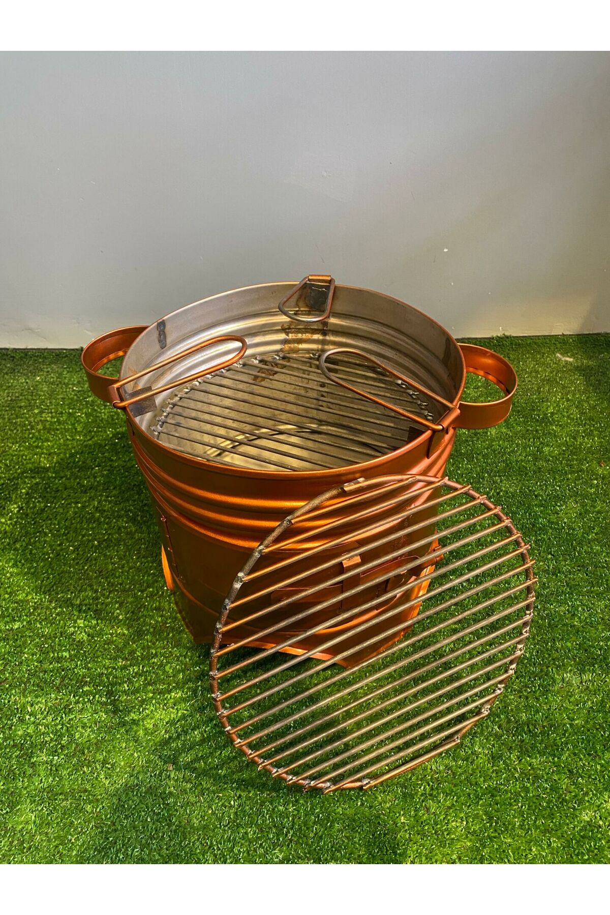 26 cm Yemek Ayaklı Tek Kapaklı Yuvarlak Mangal 3