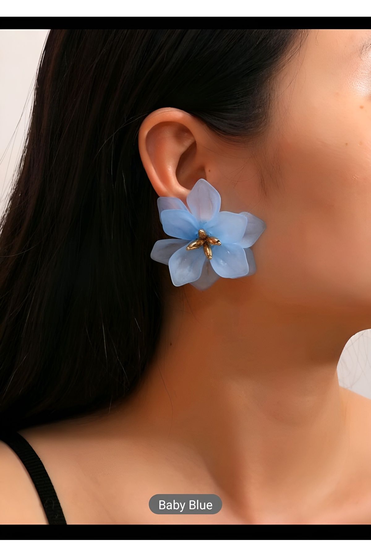 LKYAZ ACCESSORY FLOWER STUD ACETATE EARRINGS Trendyol