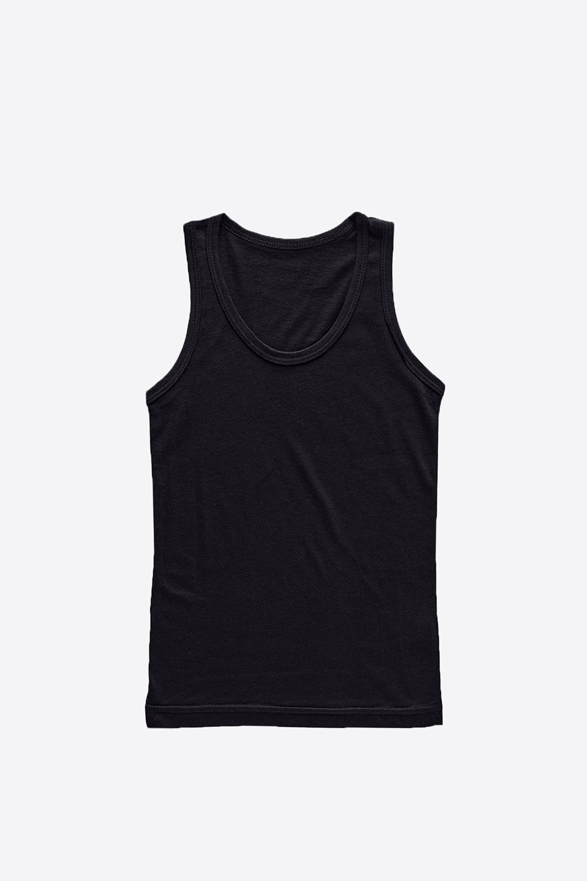 Malabadi-Boy's Black 3-Piece Thin Summer Undershirt 210 (2 - 4 - 6 YEARS) 2