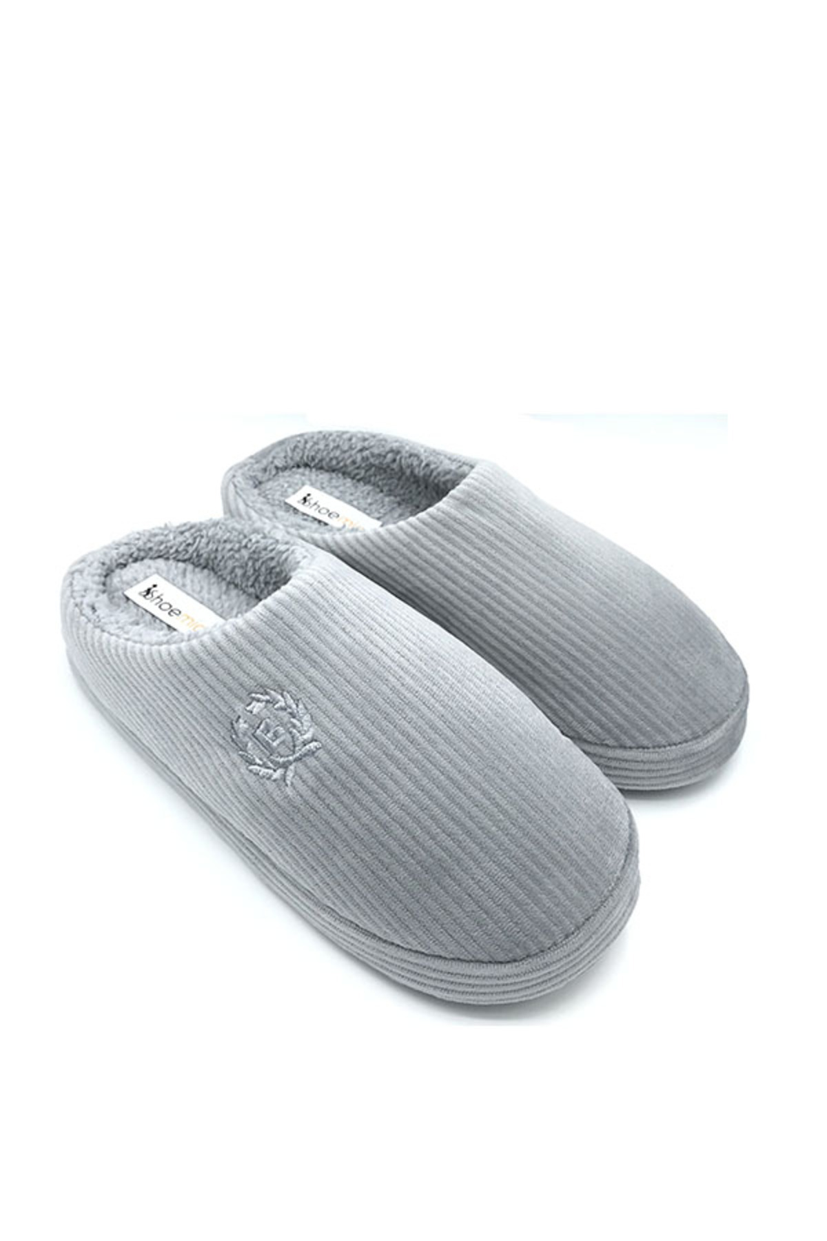 shoemio Bogart Gri Erkek Ev Terliği