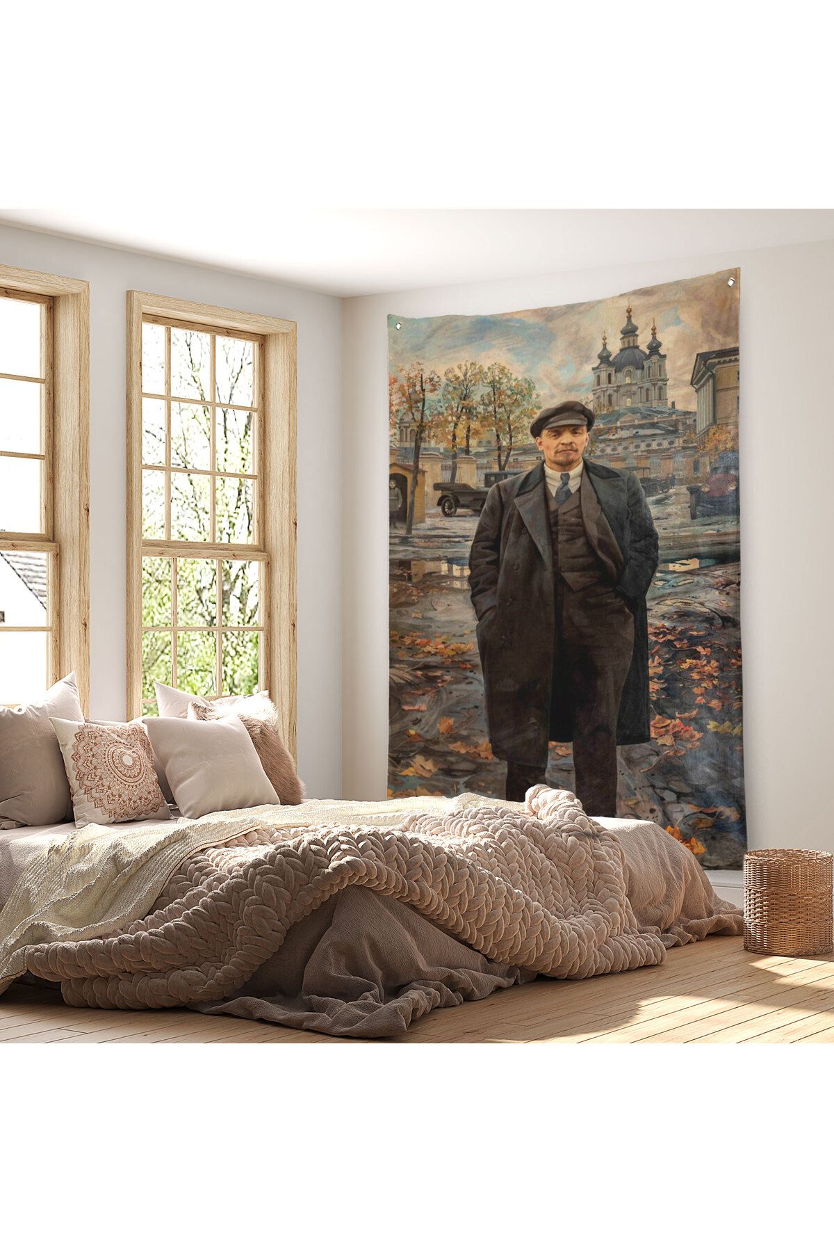 Harita Sepeti-Vladimir Lenin Soviet Era Russia Decorative Wall Cloth - Rug-6194 7