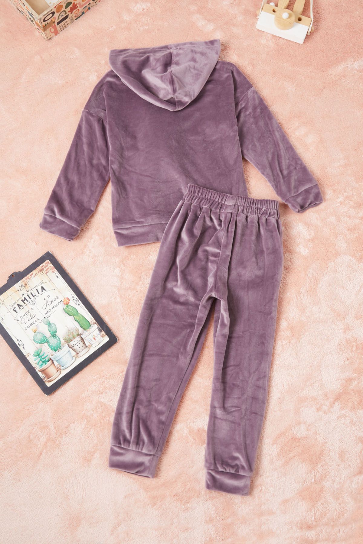 Cans n Mini Purple Teddy Bear Kangaroo Pocket Girls Velvet