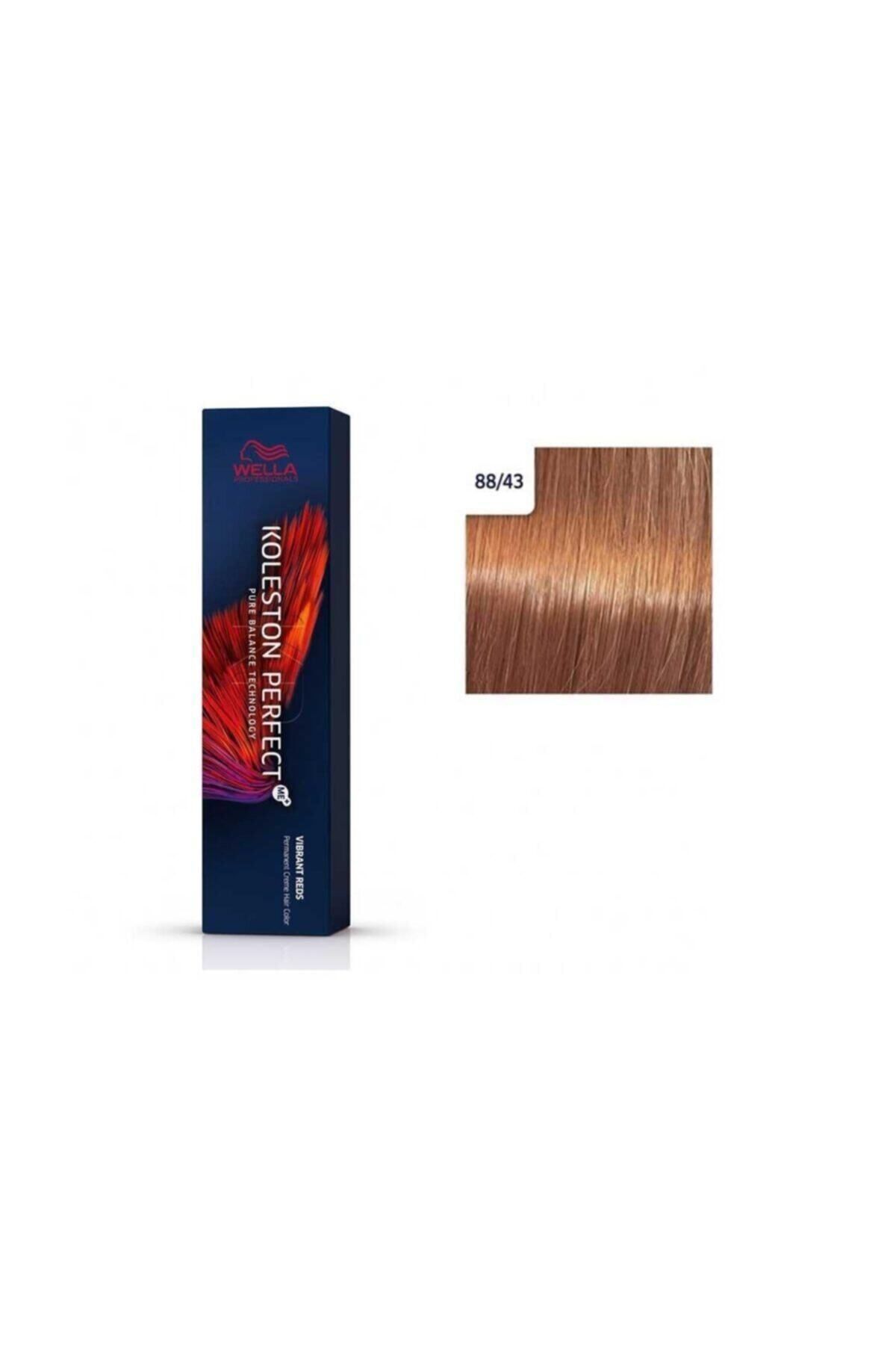 رنگ مو سفید مردانه و زنانه Koleston Perfect Super Wistrant Reds 88 43 طلای زرد قرمز دائمی 60ml Wella