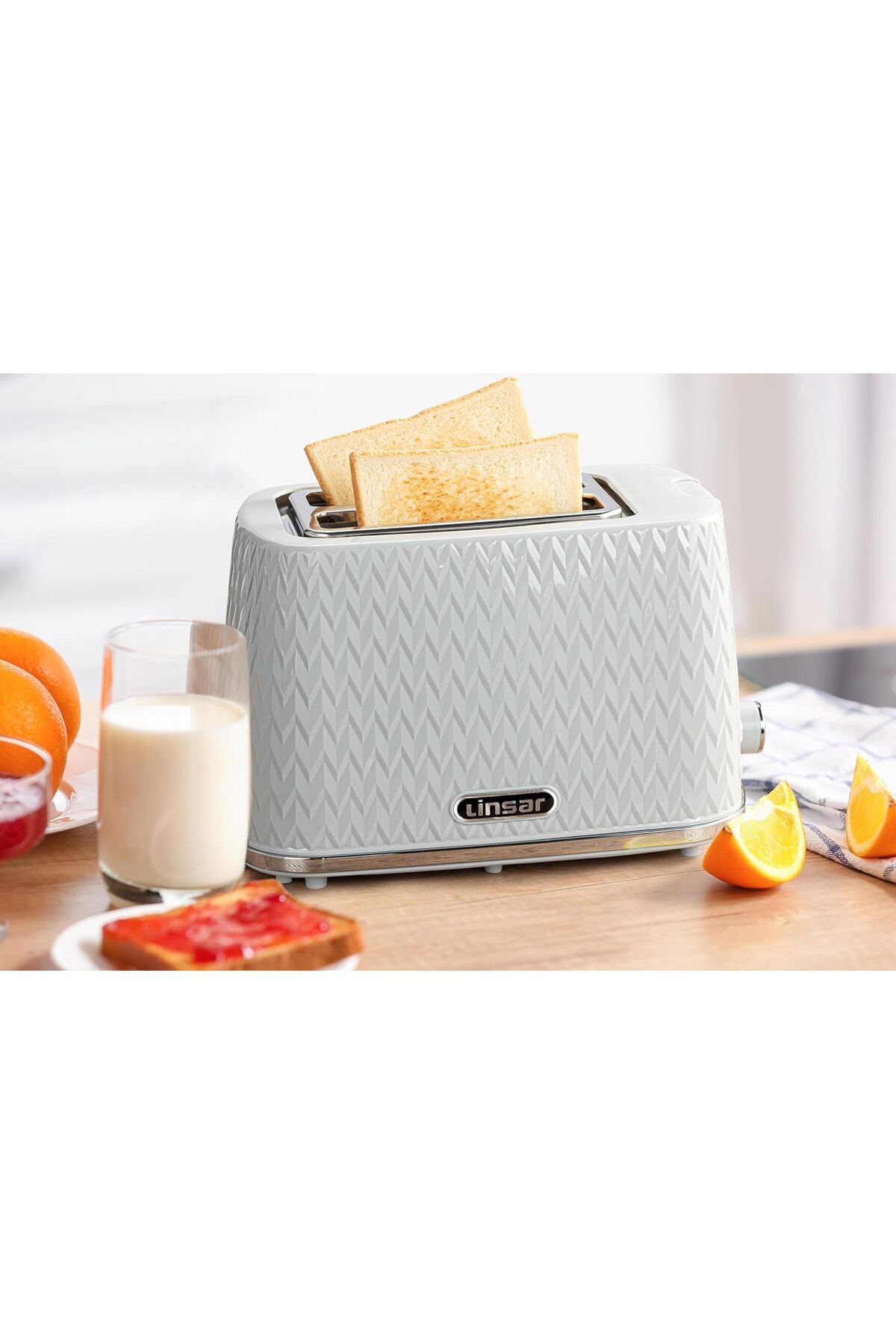 LİNSAR-Linsar 2 Slice Toaster - Unique Curved and Texture Defrosting 2