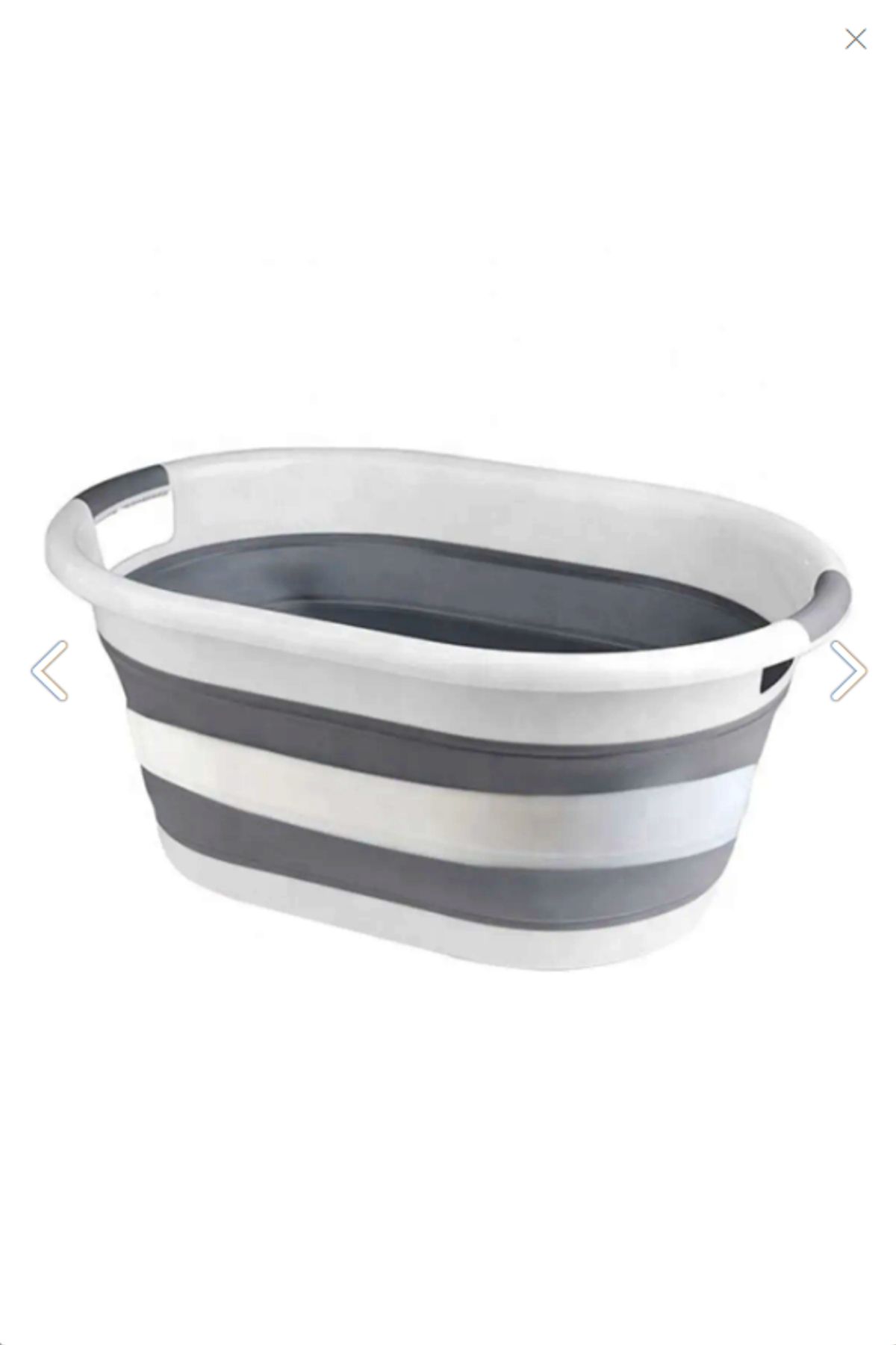 Grey and white laundry basket deals