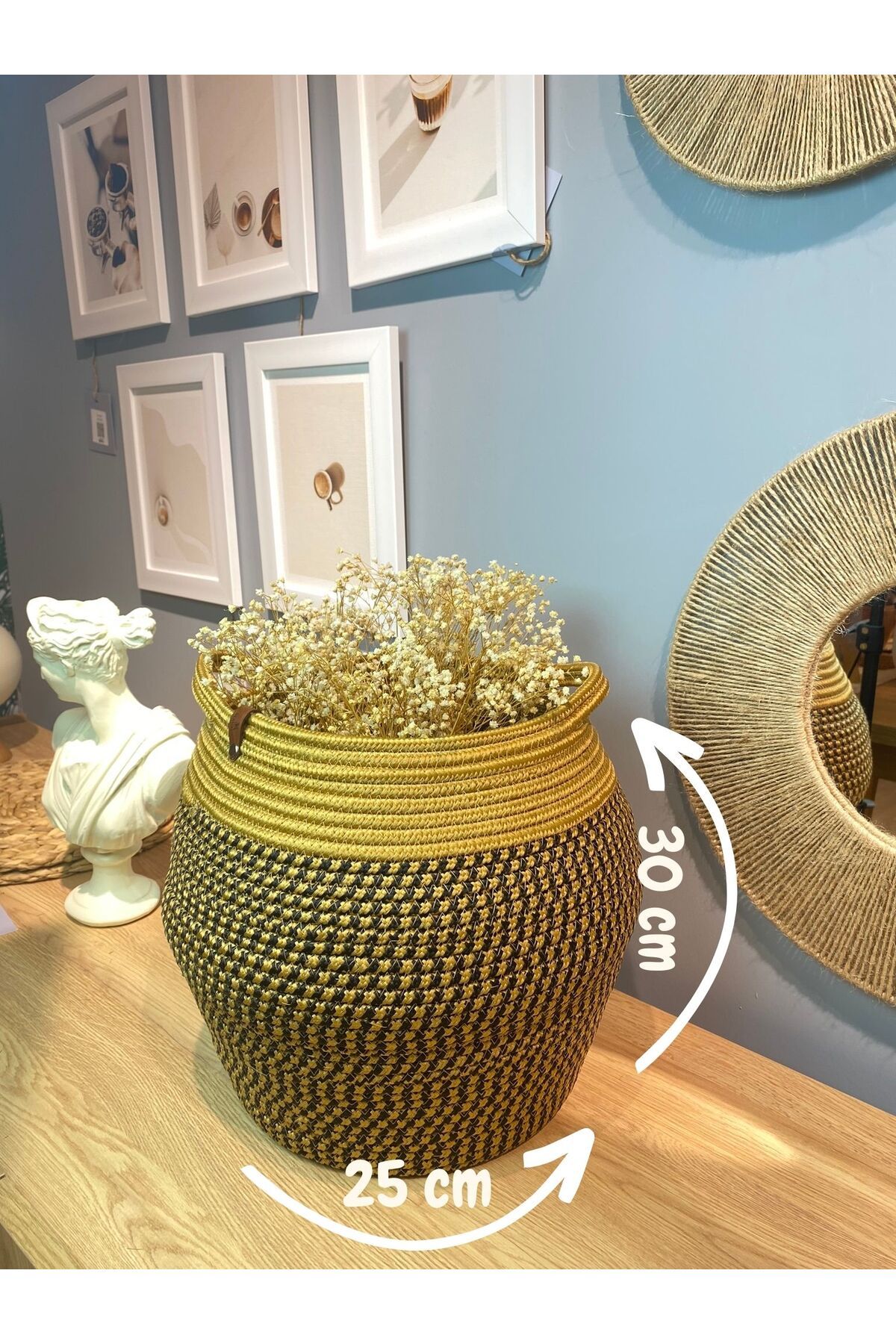 MaVaux-حقيبة زخرفية من الجوت من Orpheus Wicker Look - سلة متعددة الأغراض 1