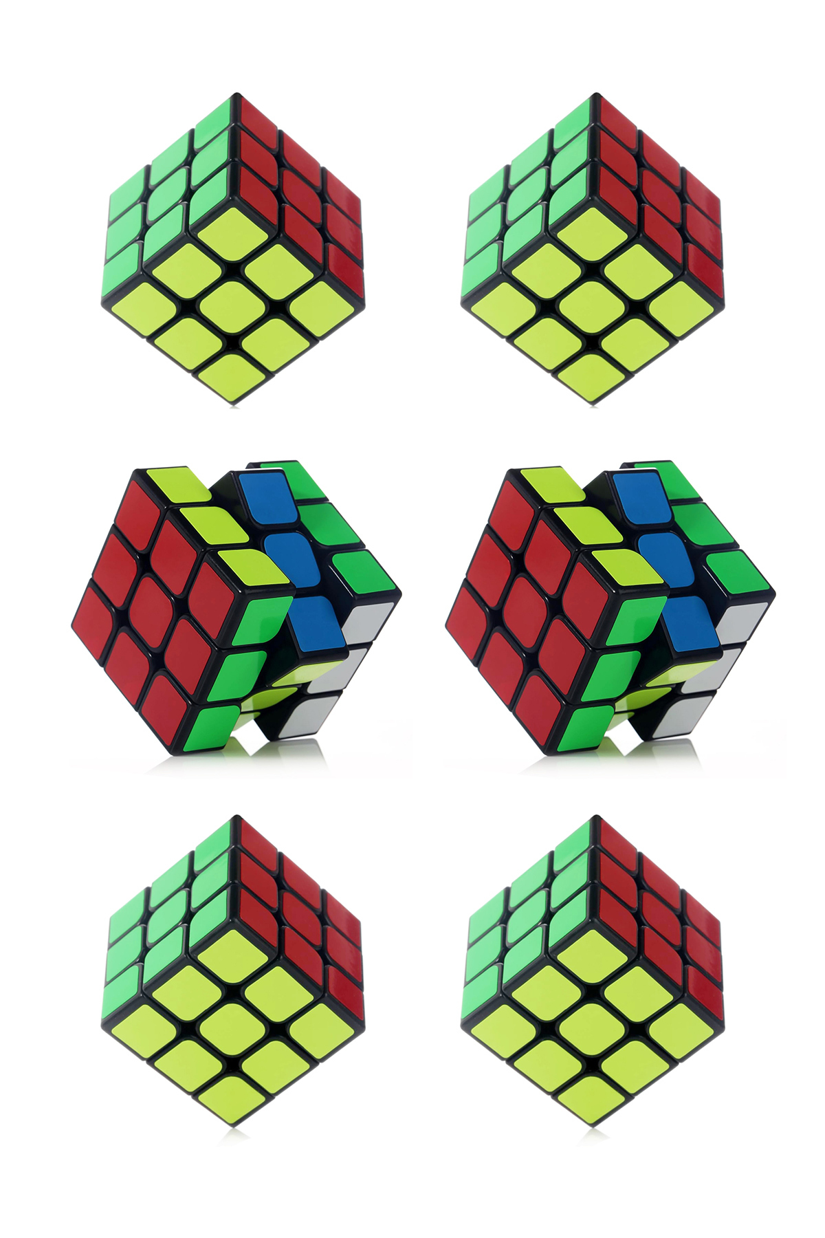 6 x Speed Cupe Cube Intelligence Cube 3x3 Speed Cube,Fidget Toy Travel Intelligence Game